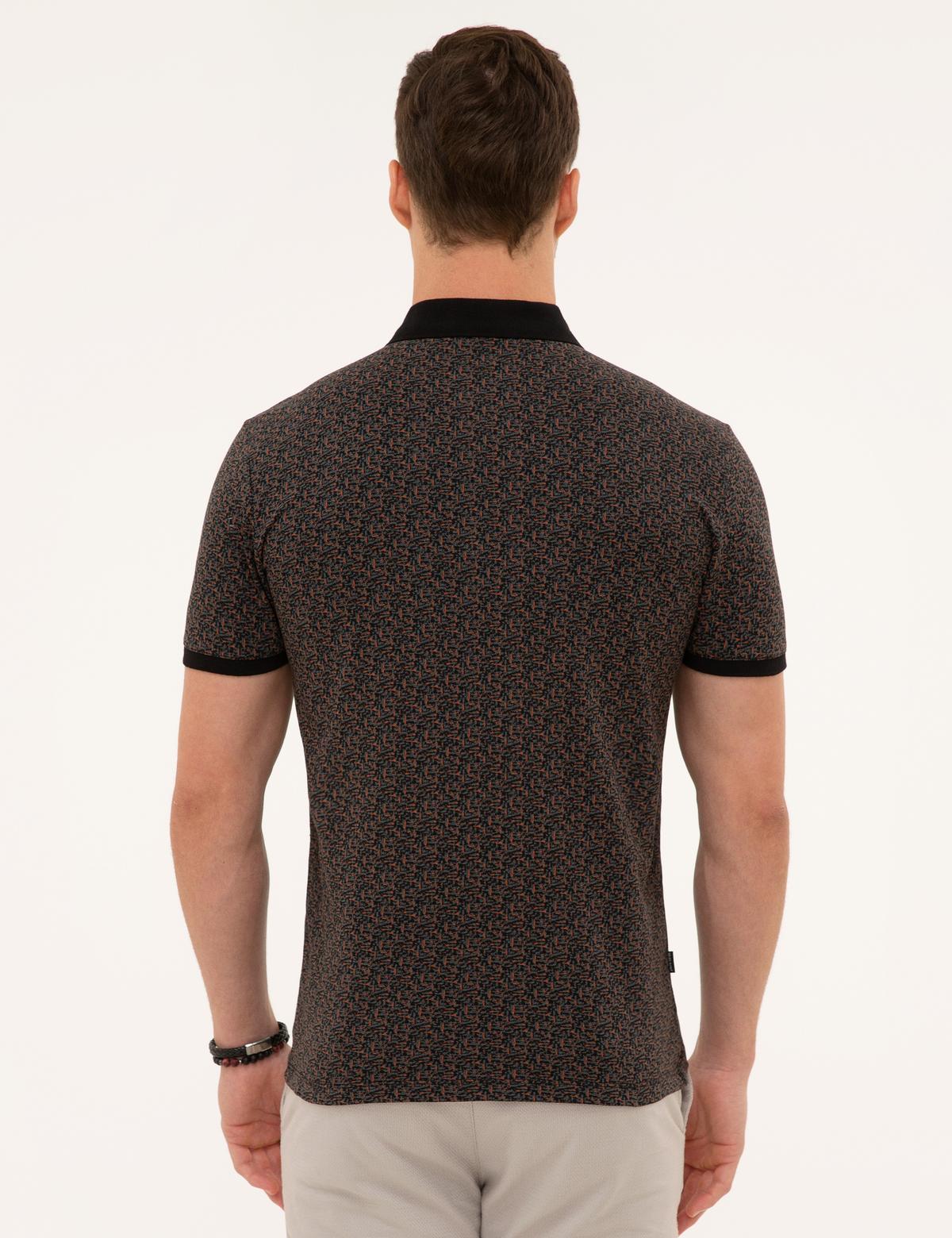 Siyah Slim Fit Polo Yaka T-Shirt - 50226633017