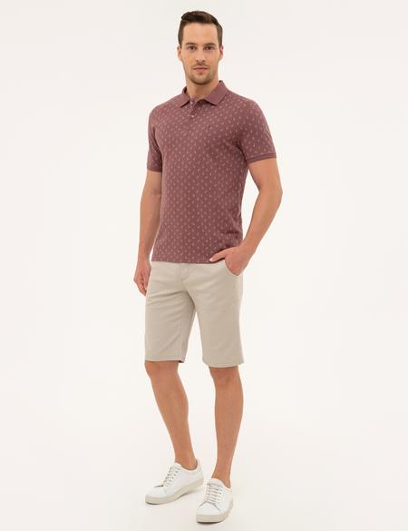 Gül Kurusu Slim Fit Polo Yaka T-Shirt - 50226955016