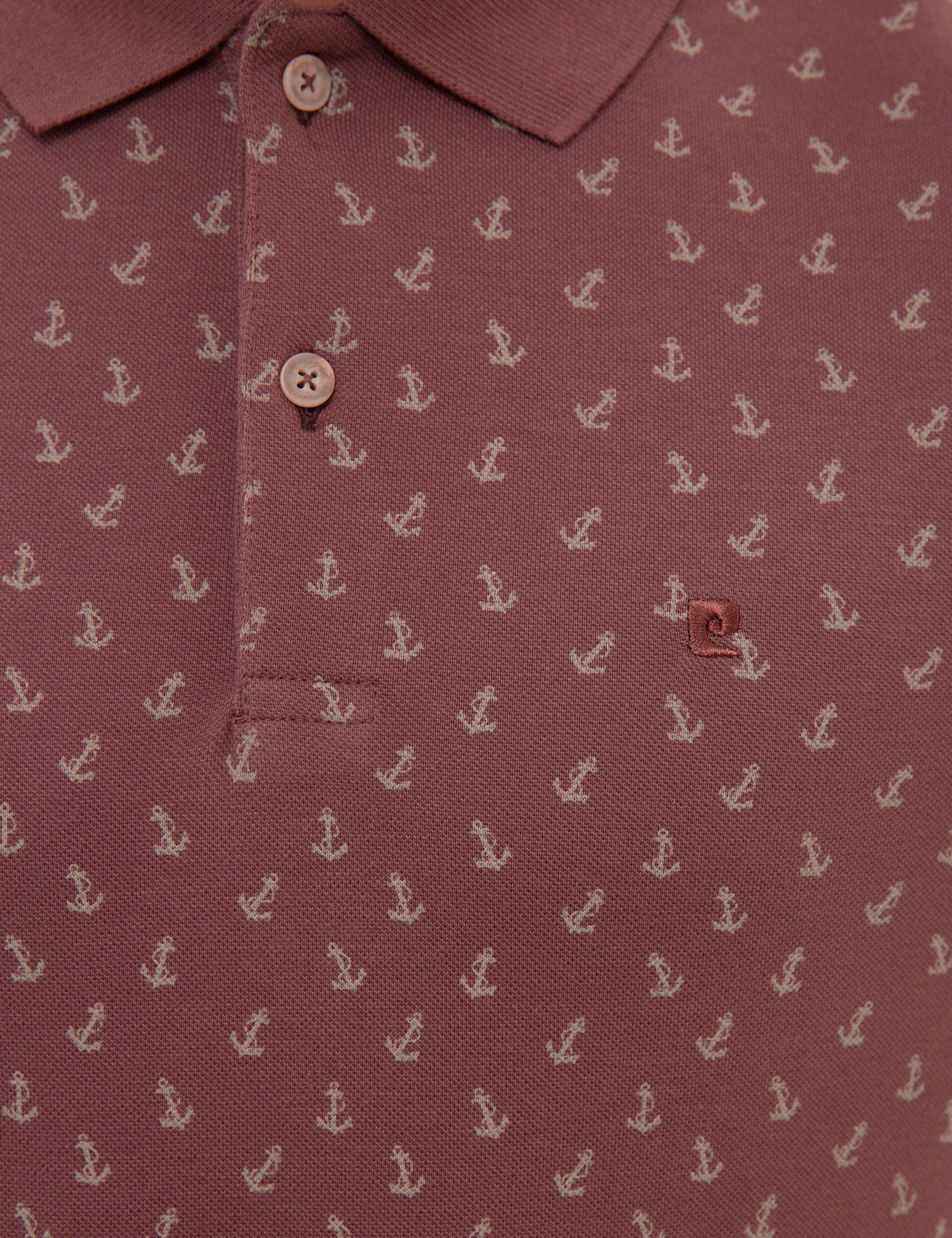 Gül Kurusu Slim Fit Polo Yaka T-Shirt - Image 5