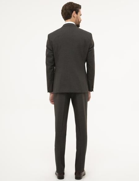 Kahverengi Slim Fit Takım Elbise - 50227242041