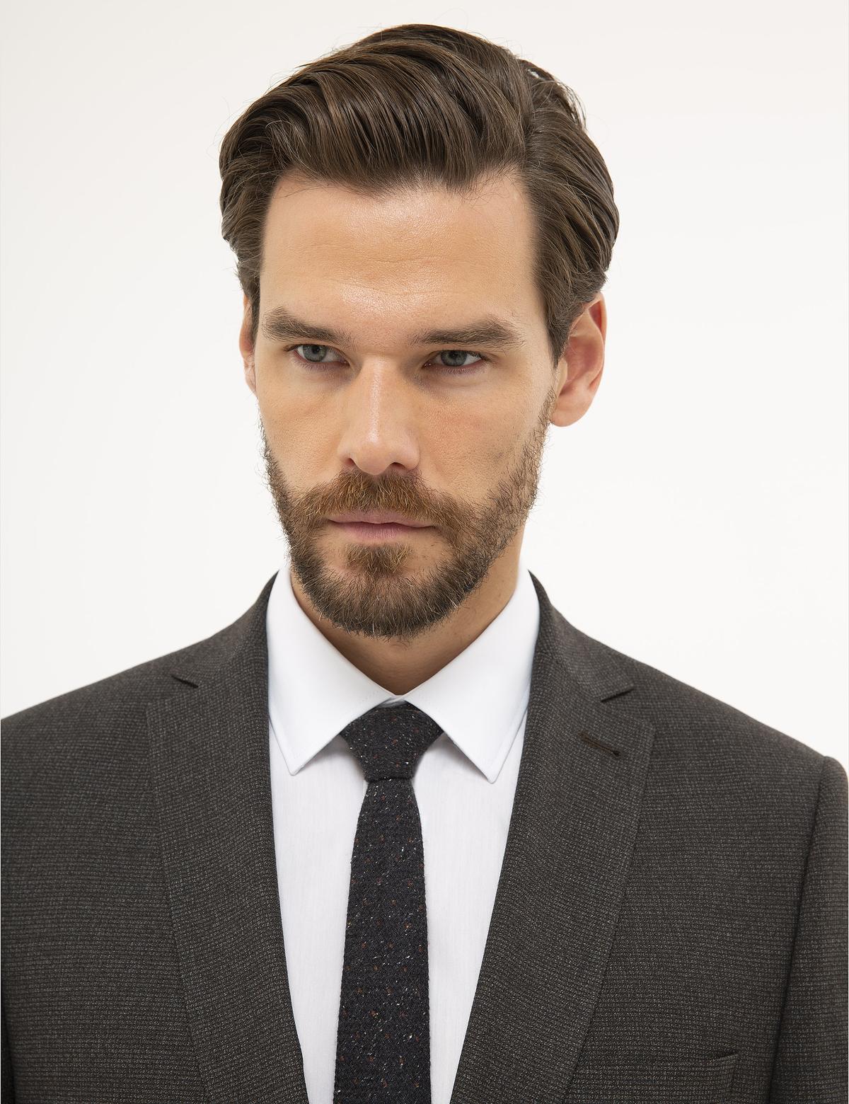 Kahverengi Slim Fit Takım Elbise - 50227242041