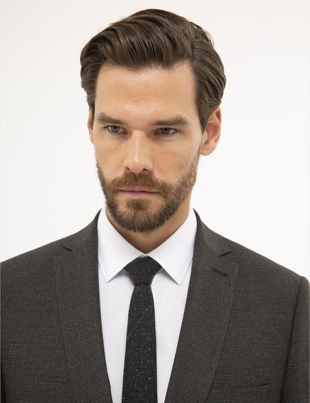 Kahverengi Slim Fit Takım Elbise - 50227242041