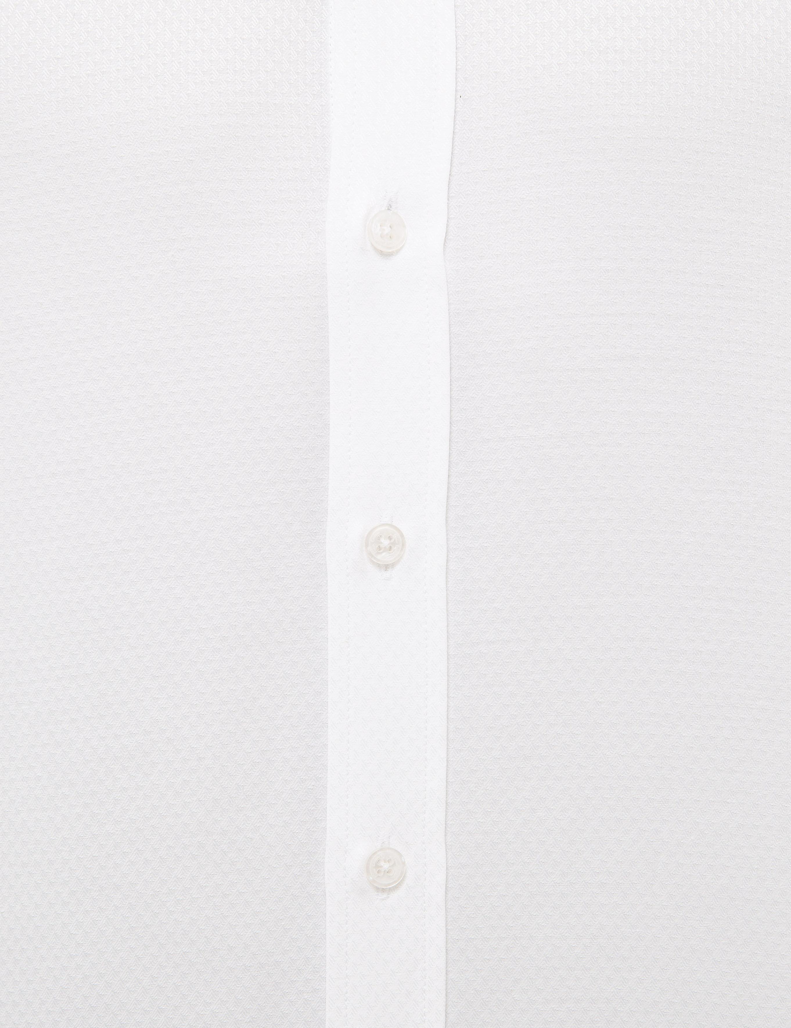Beyaz Slim Fit Armürlü Gömlek