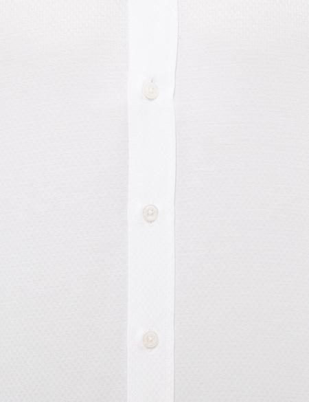 Beyaz Slim Fit Armürlü Gömlek - 50227479004