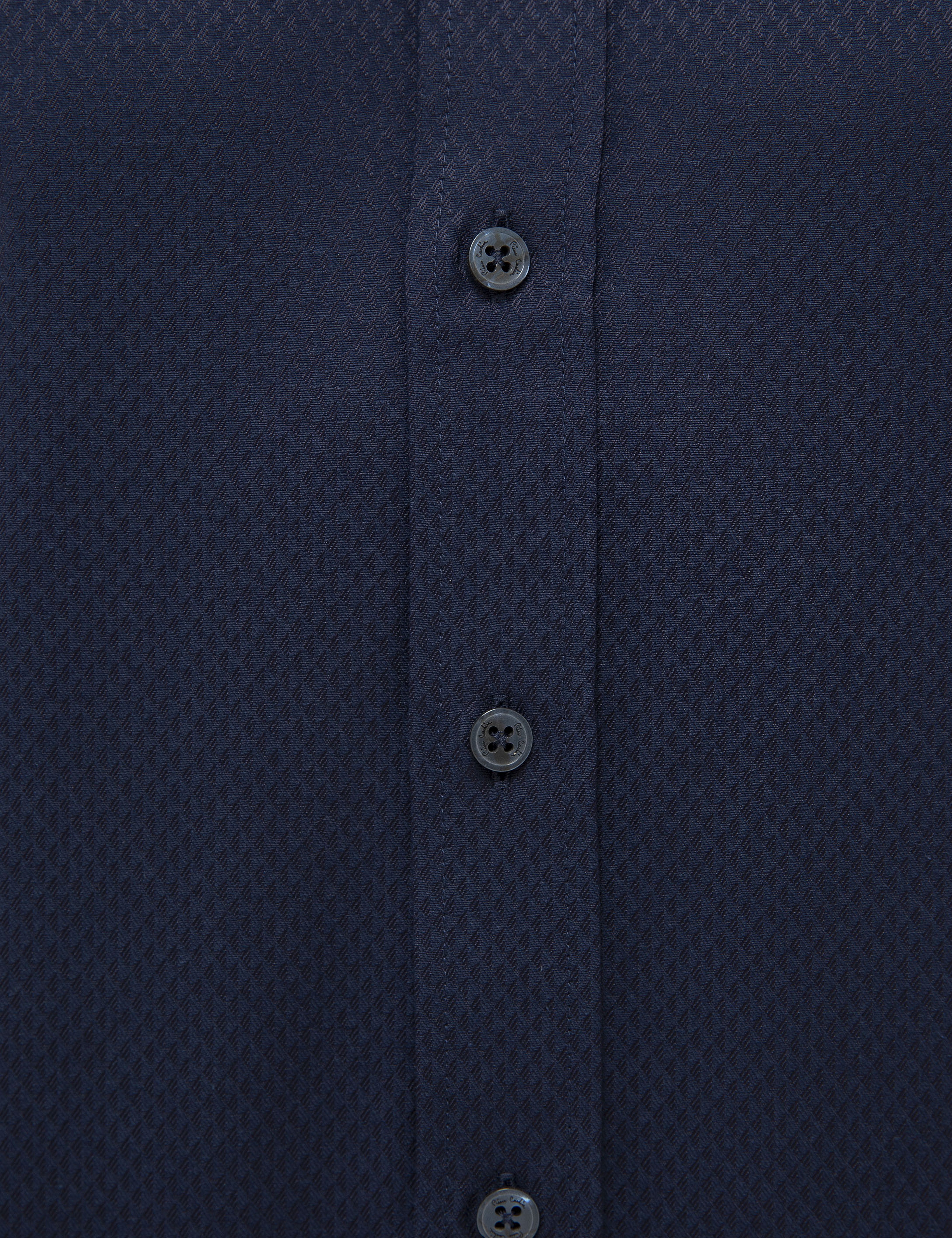 Lacivert Slim Fit Armürlü Gömlek