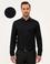 Siyah Slim Fit Armürlü Gömlek