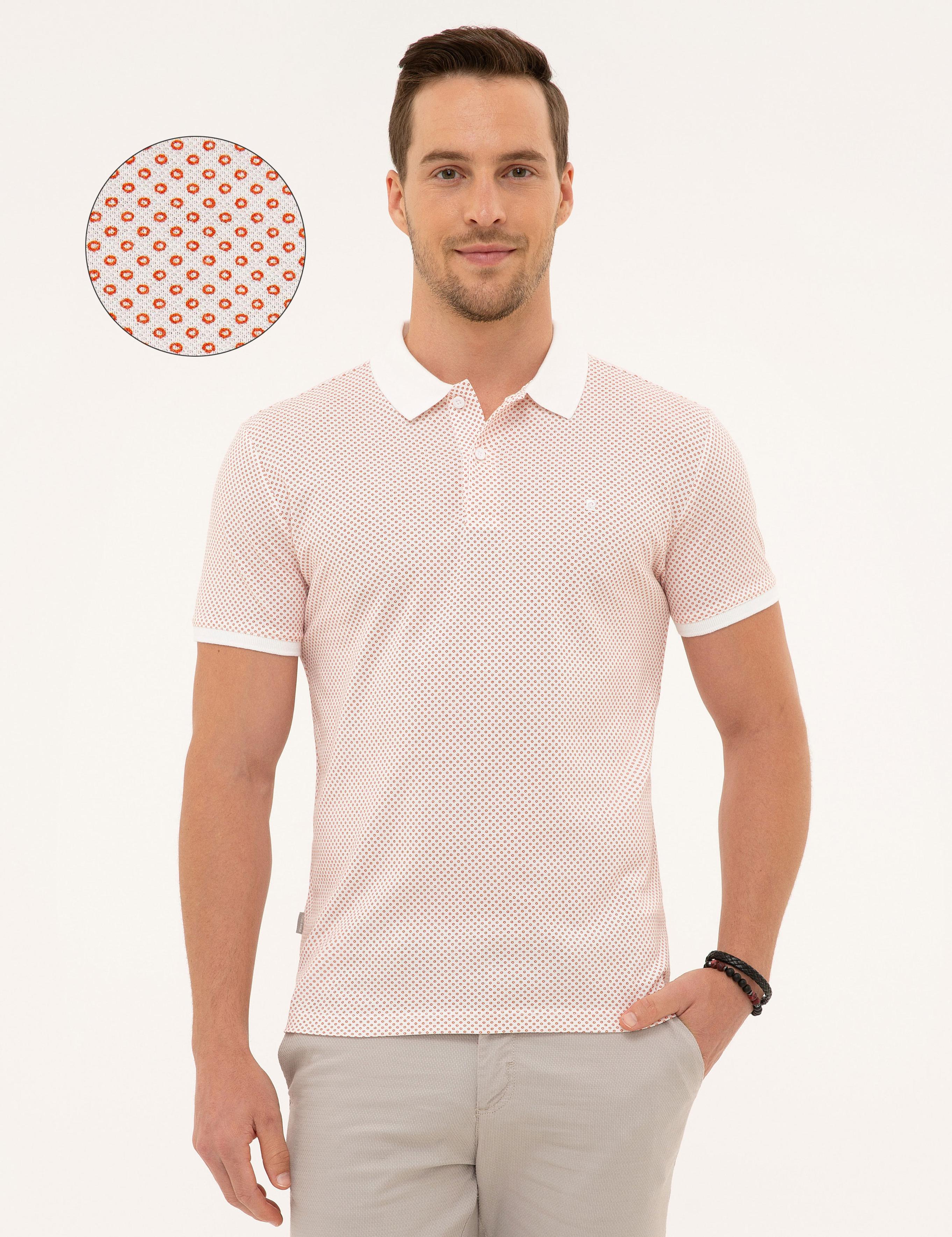 Turuncu Slim Fit Polo Yaka T-Shirt