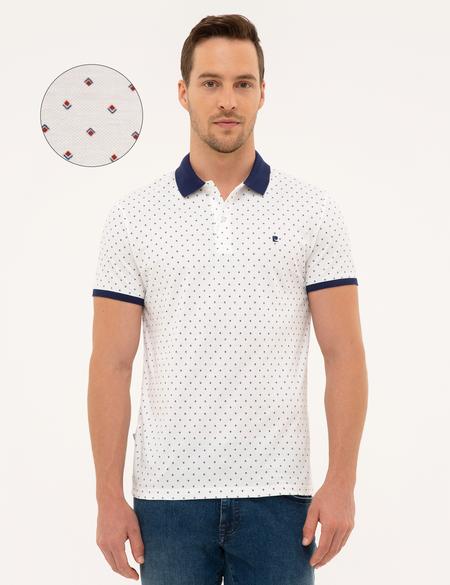 Beyaz Slim Fit Polo Yaka T-Shirt - 50226638014