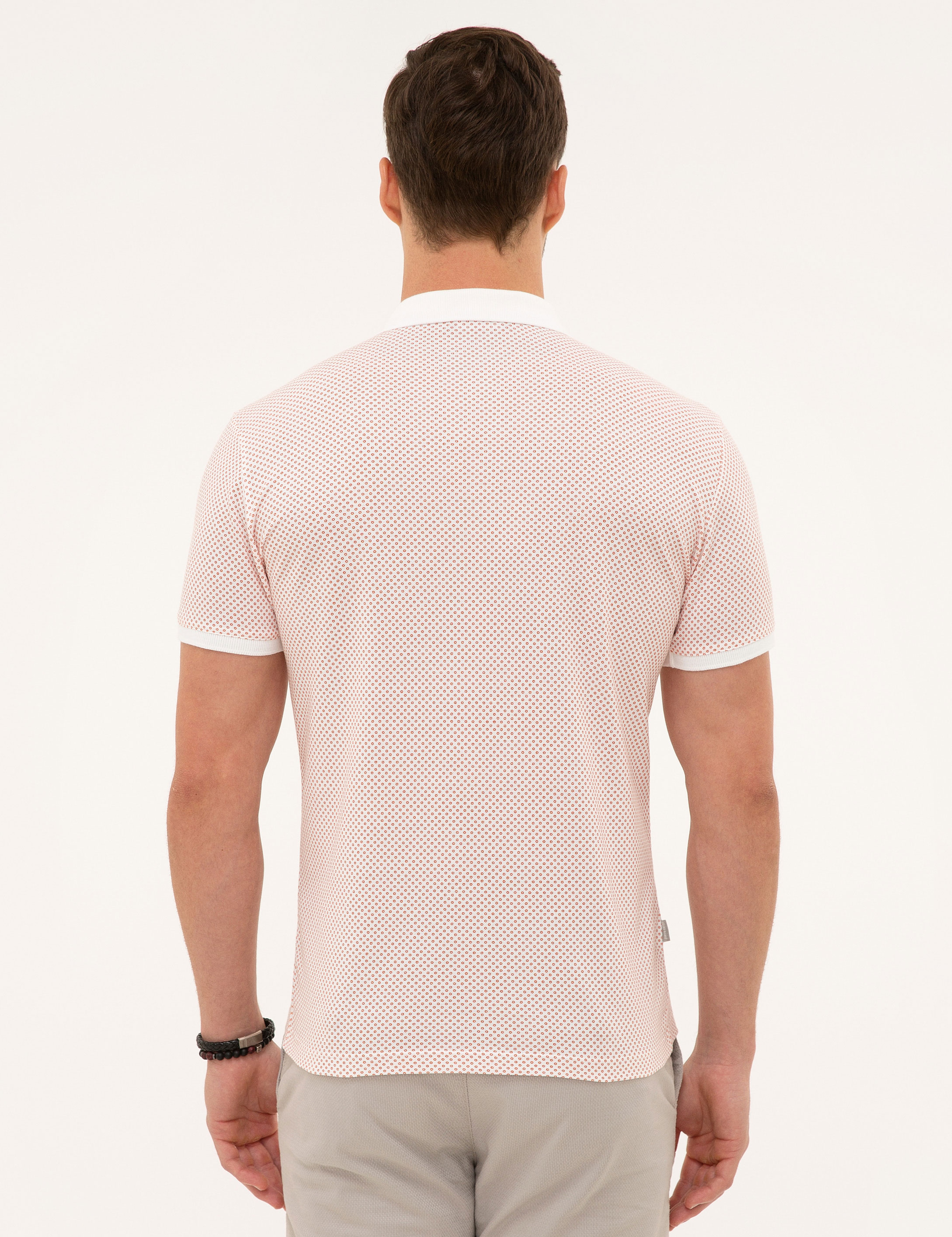 Turuncu Slim Fit Polo Yaka T-Shirt - Image 3