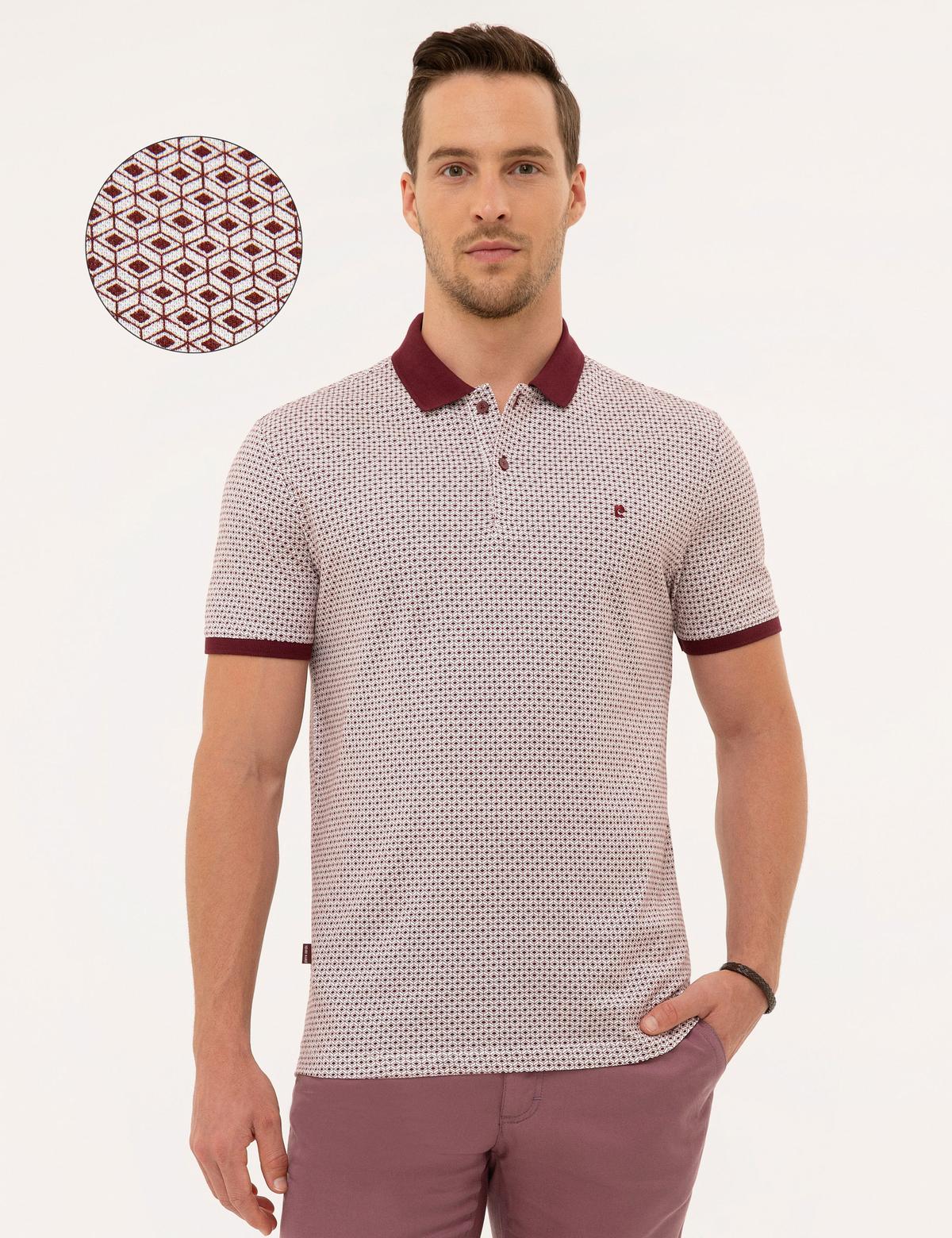Bordo Slim Fit Polo Yaka T-Shirt