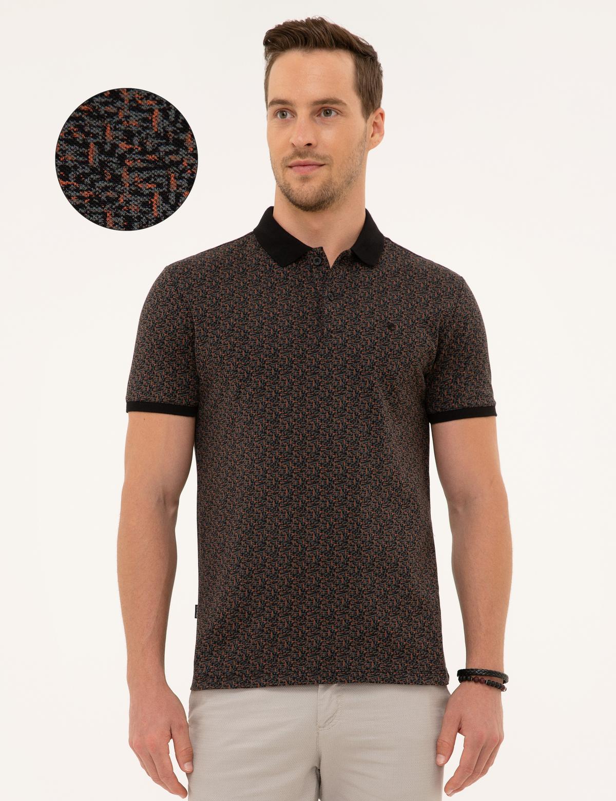 Siyah Slim Fit Polo Yaka T-Shirt