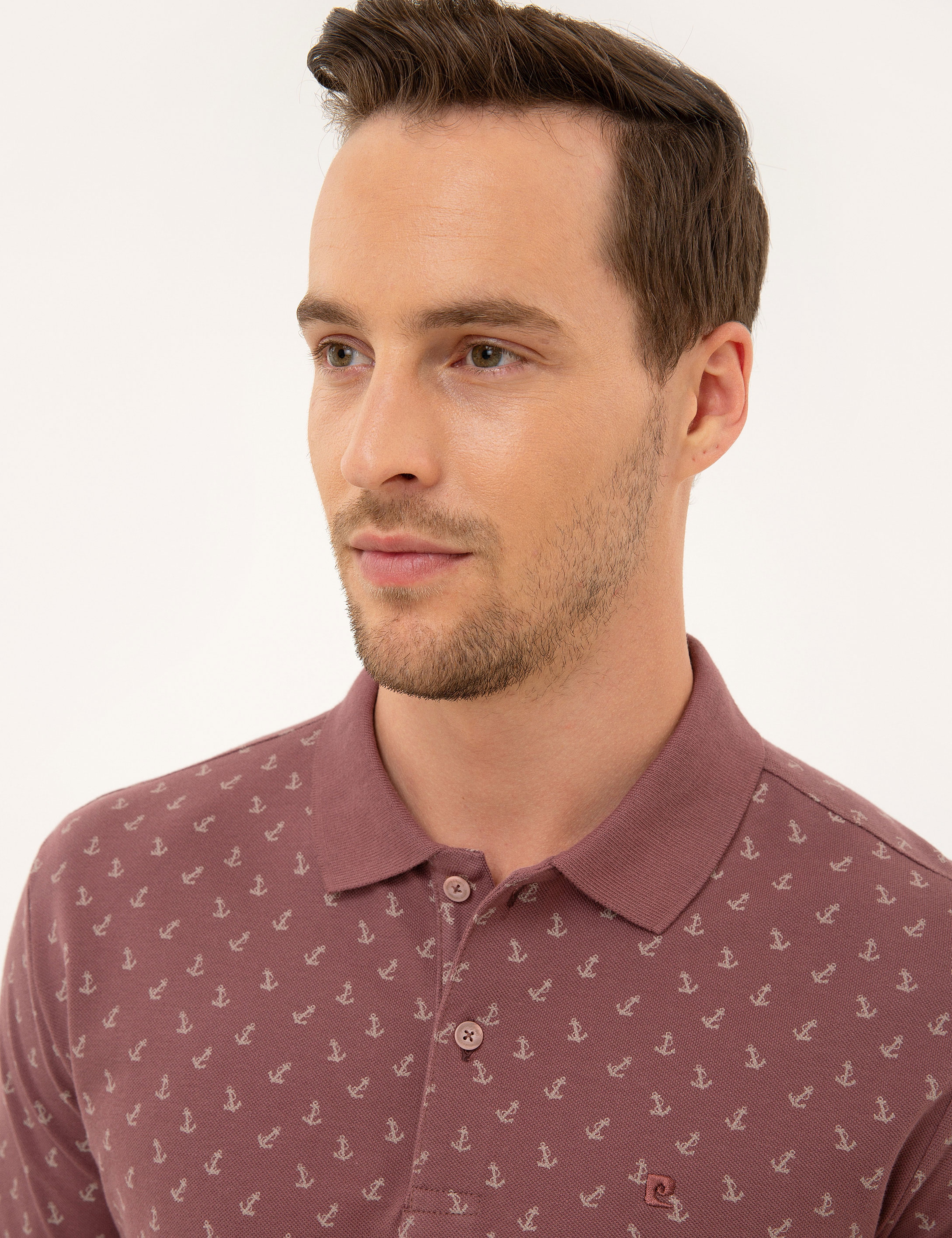 Gül Kurusu Slim Fit Polo Yaka T-Shirt