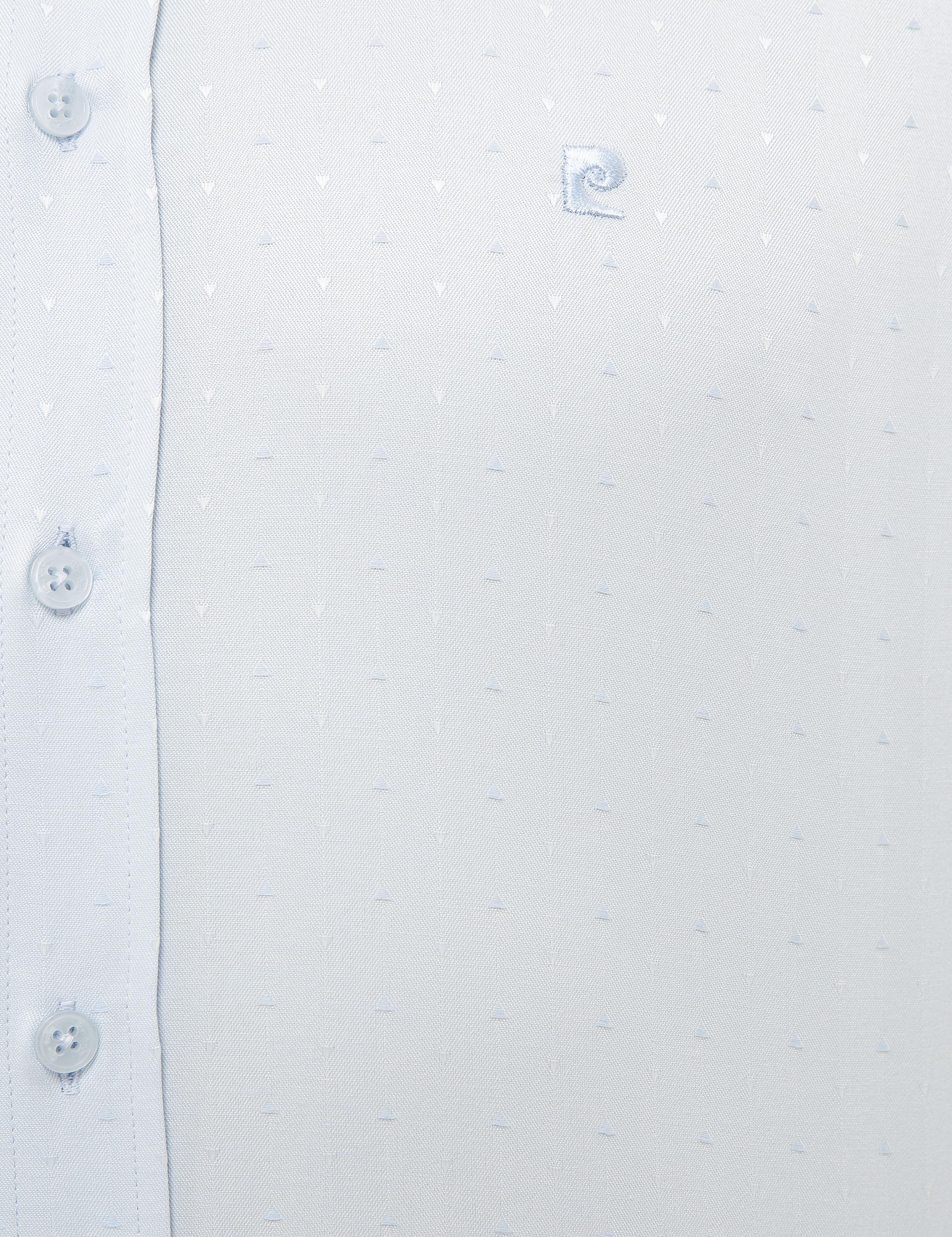 Açık Mavi Slim Fit Armürlü Gömlek