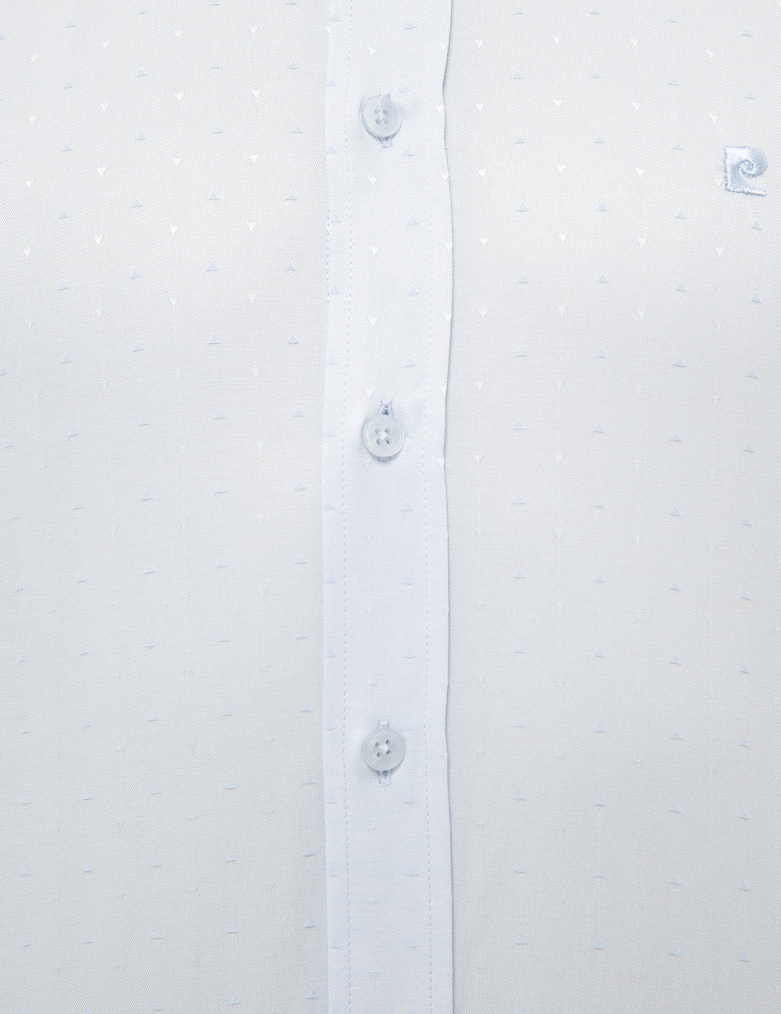 Açık Mavi Slim Fit Armürlü Gömlek