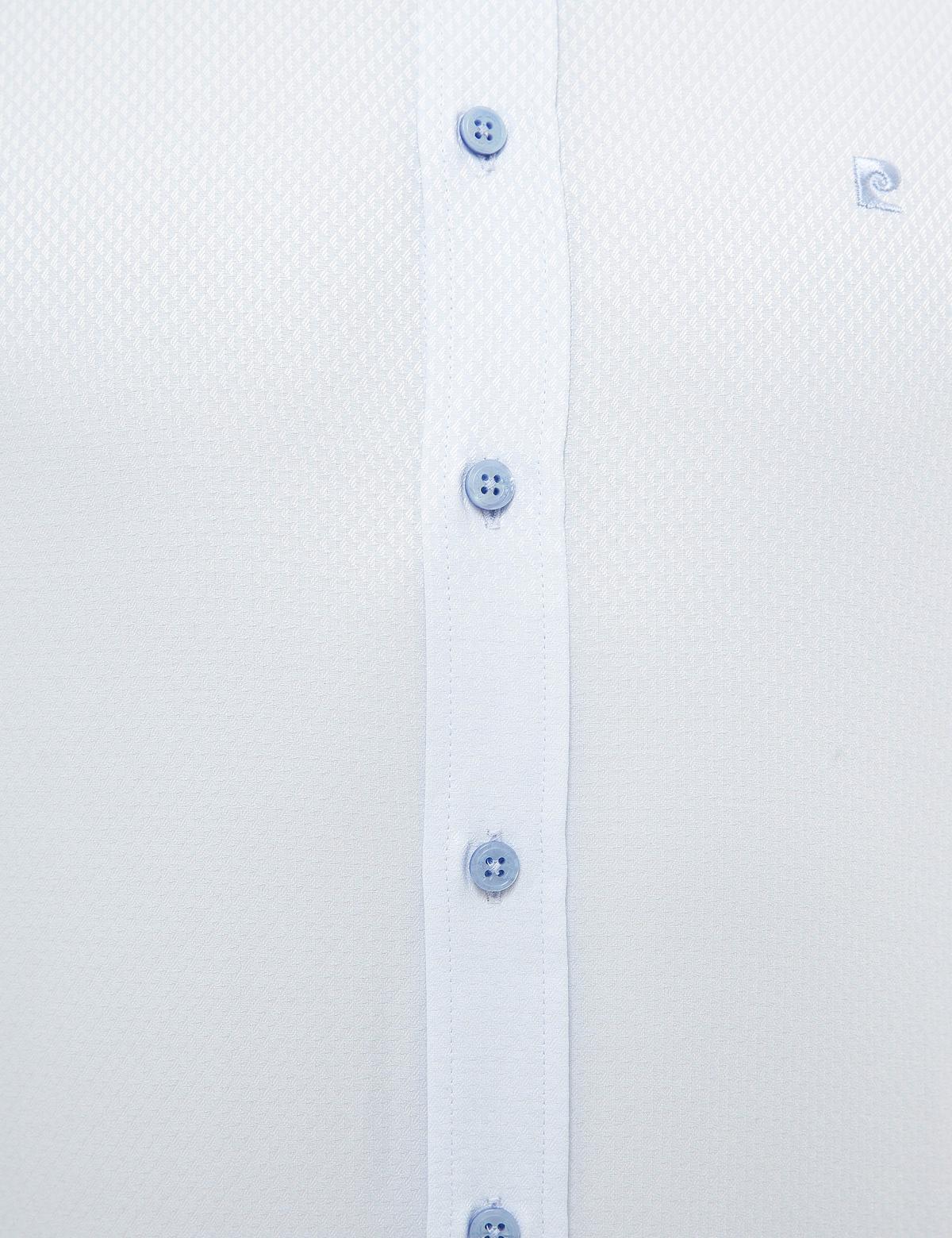 Açık Mavi Slim Fit Armürlü Gömlek - 50227479015