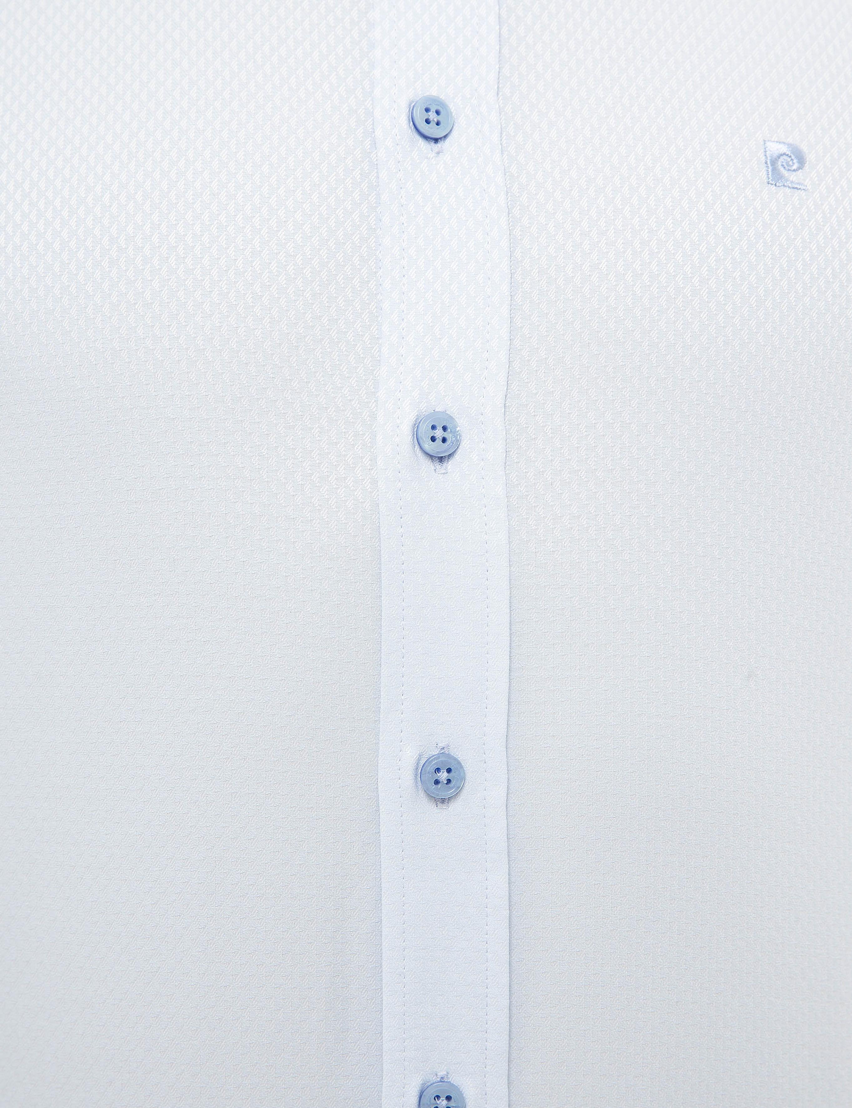 Açık Mavi Slim Fit Armürlü Gömlek