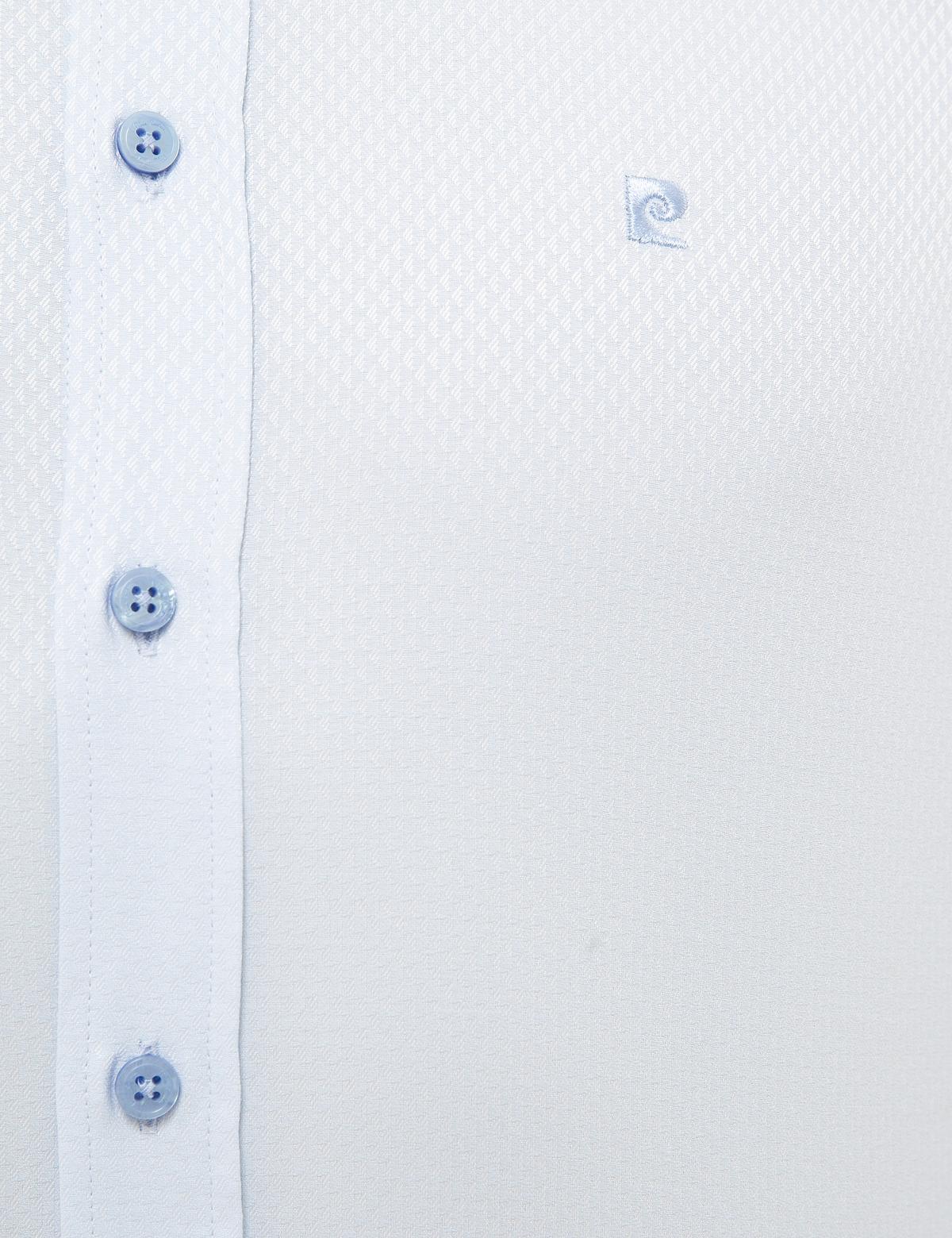 Açık Mavi Slim Fit Armürlü Gömlek - 50227479015