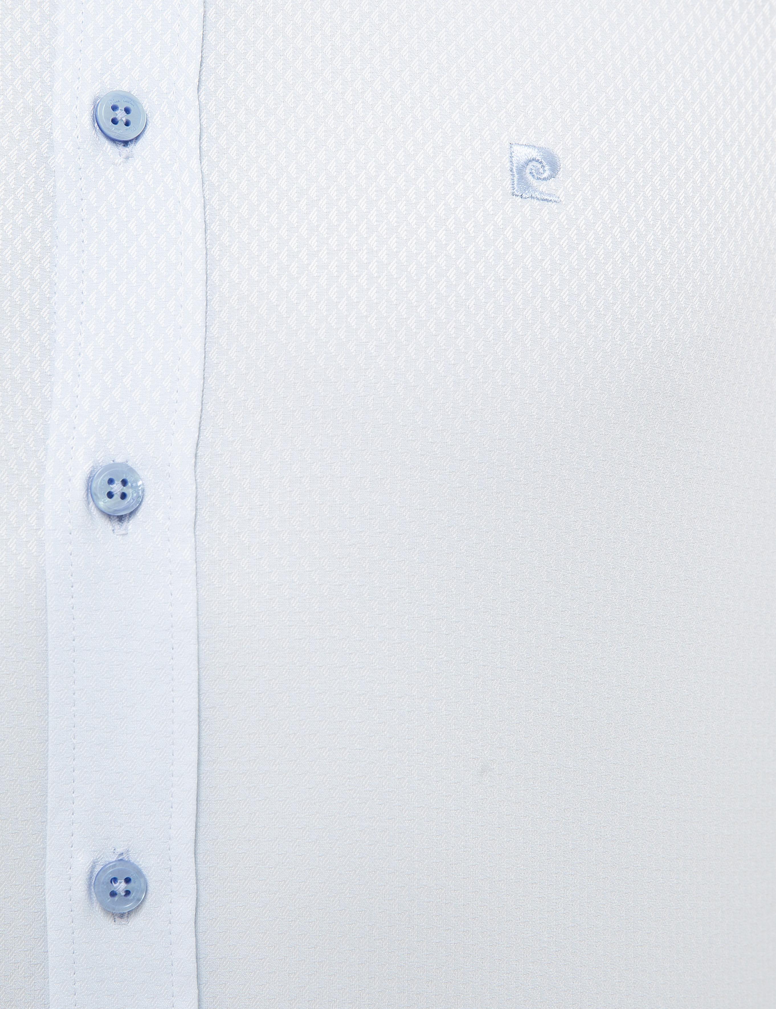 Açık Mavi Slim Fit Armürlü Gömlek