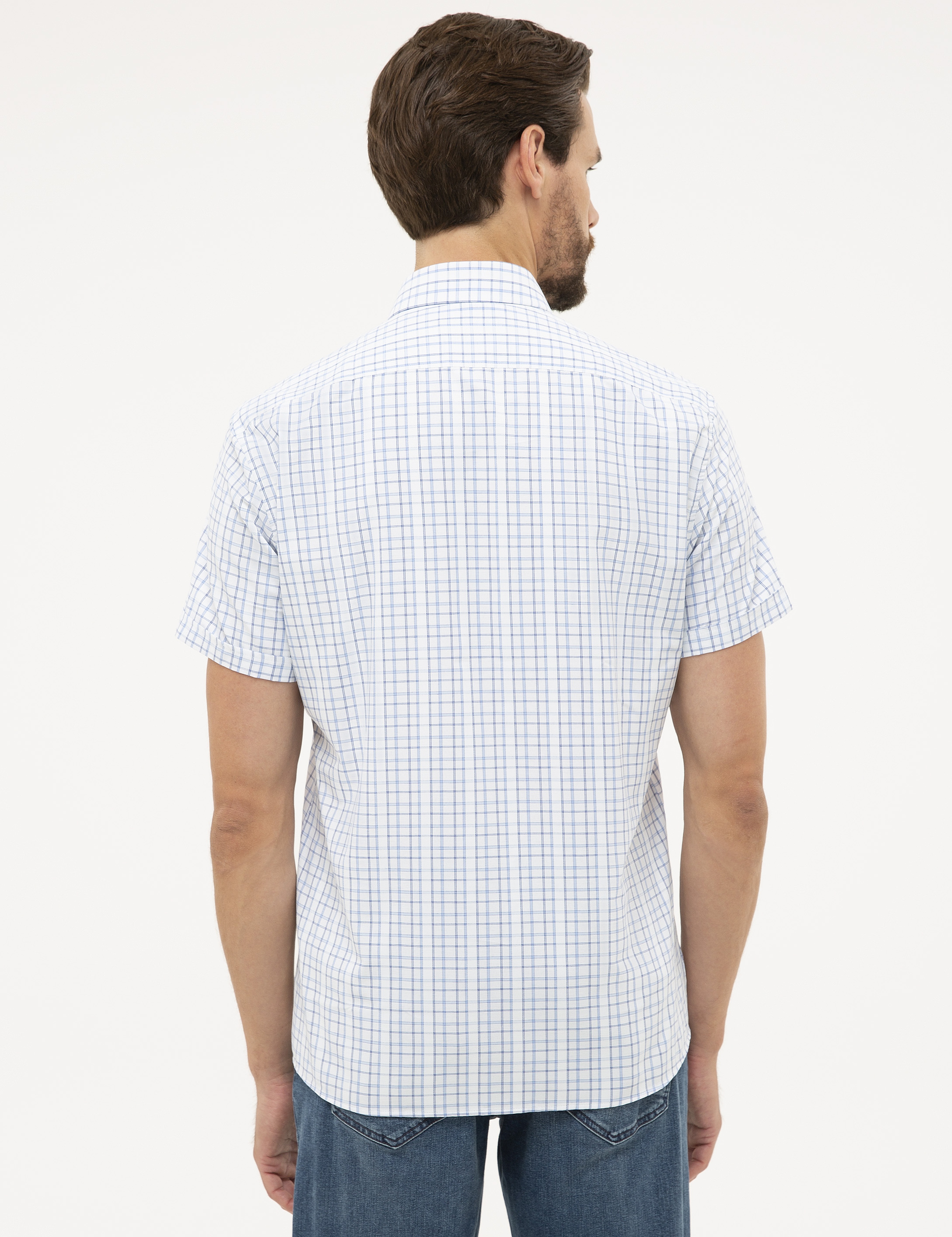 Mavi Regular Fit Kısa Kollu Gömlek - Image 4