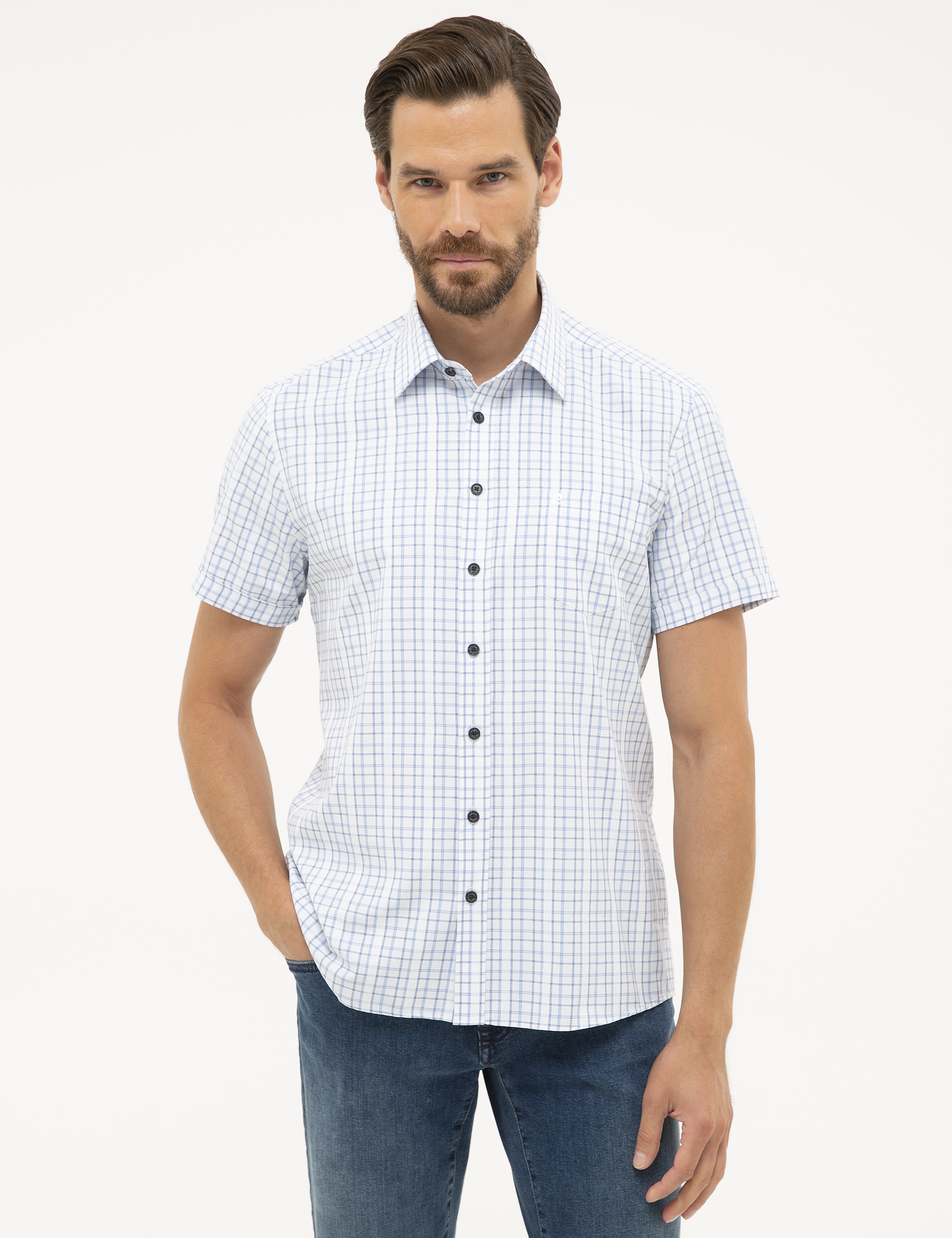 Mavi Regular Fit Kısa Kollu Gömlek