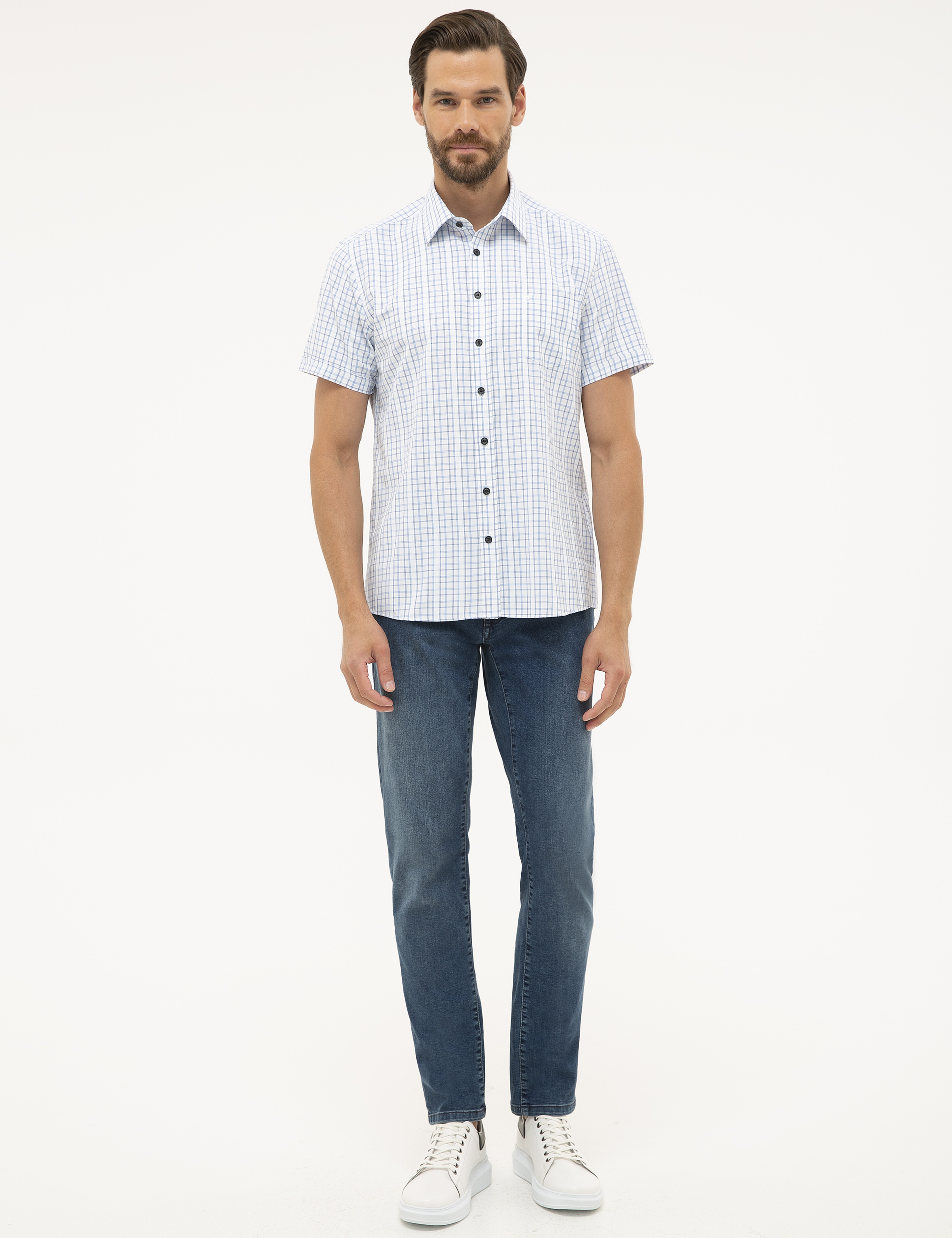 Mavi Regular Fit Kısa Kollu Gömlek