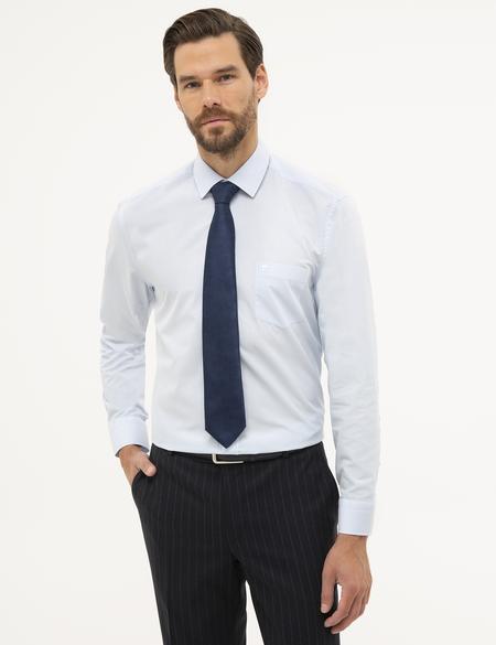 Açık Mavi Regular Fit Uzun Kollu Basic Gömlek - 50231291007
