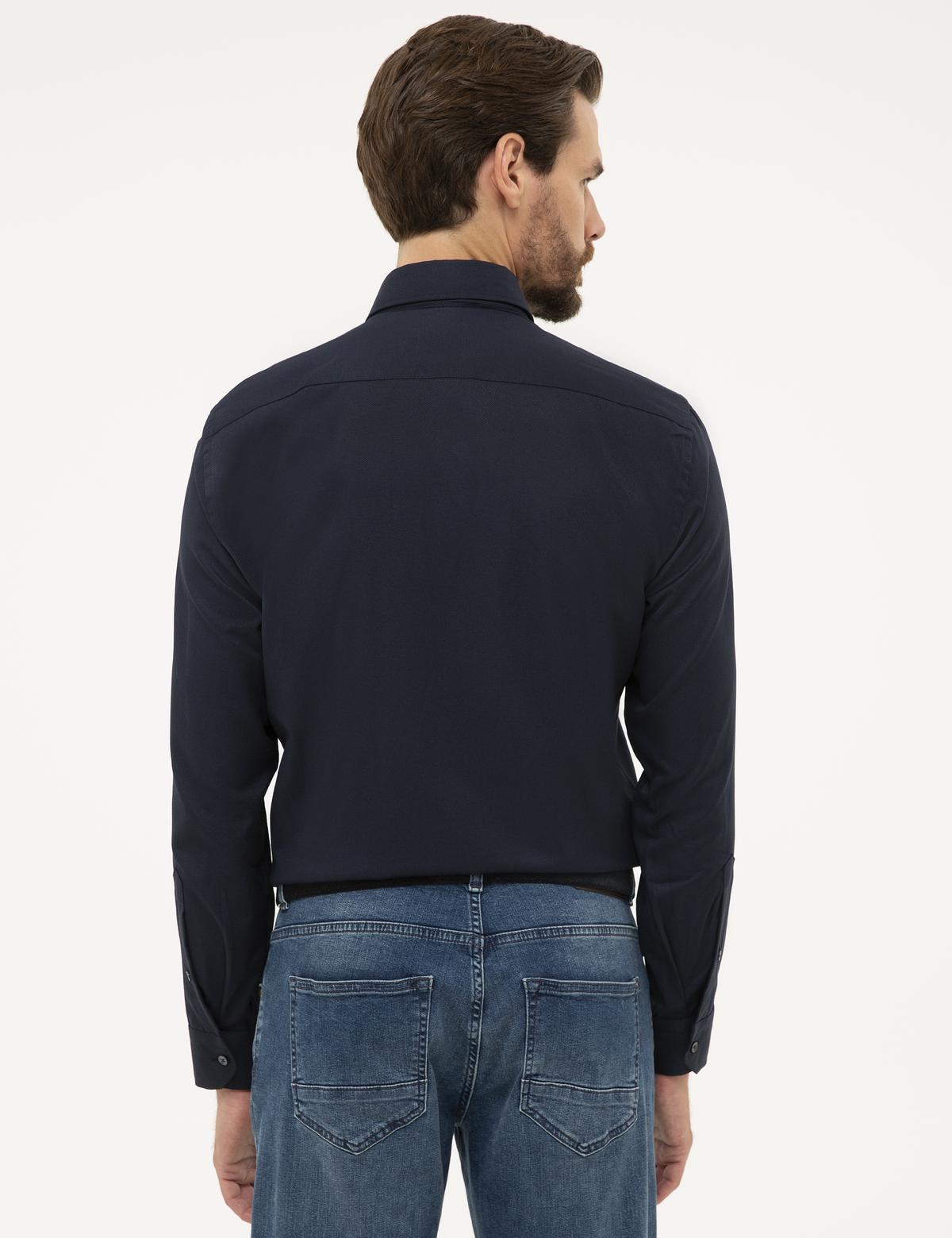 Lacivert Slim Fit Oxford Gömlek - 50231259015