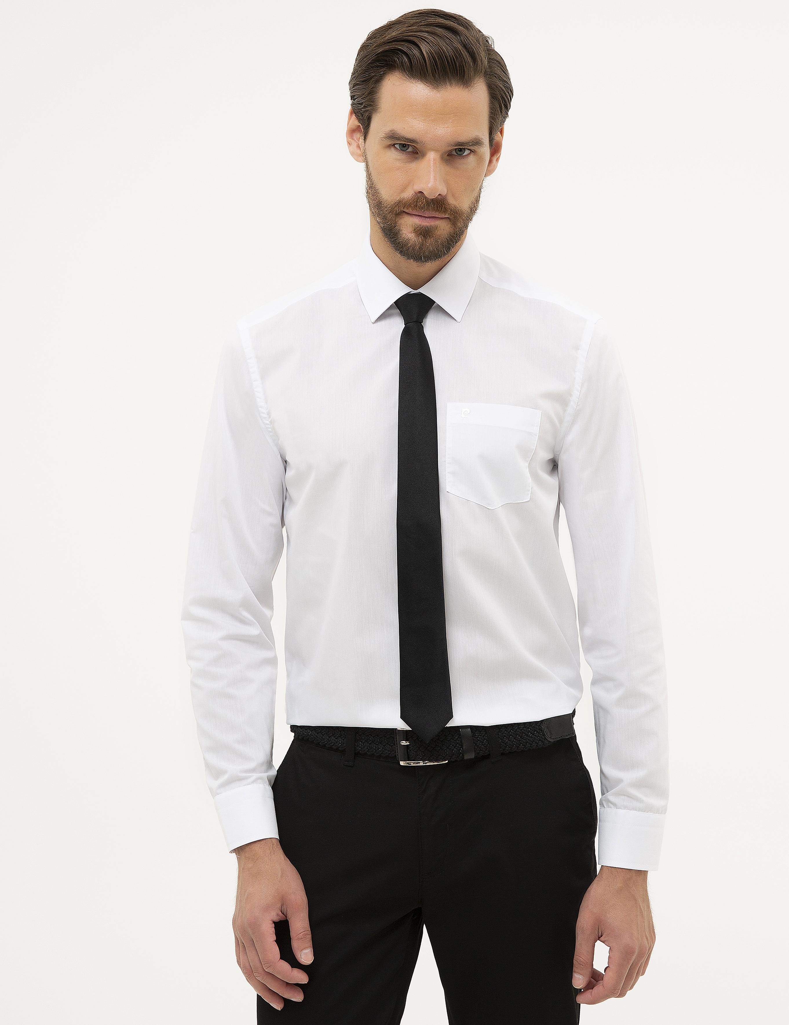 Beyaz Regular Fit Basic Gömlek