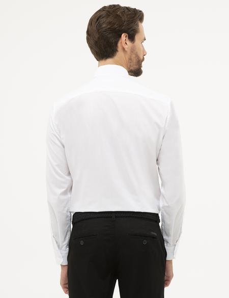 Beyaz Regular Fit Basic Gömlek - 50231291016