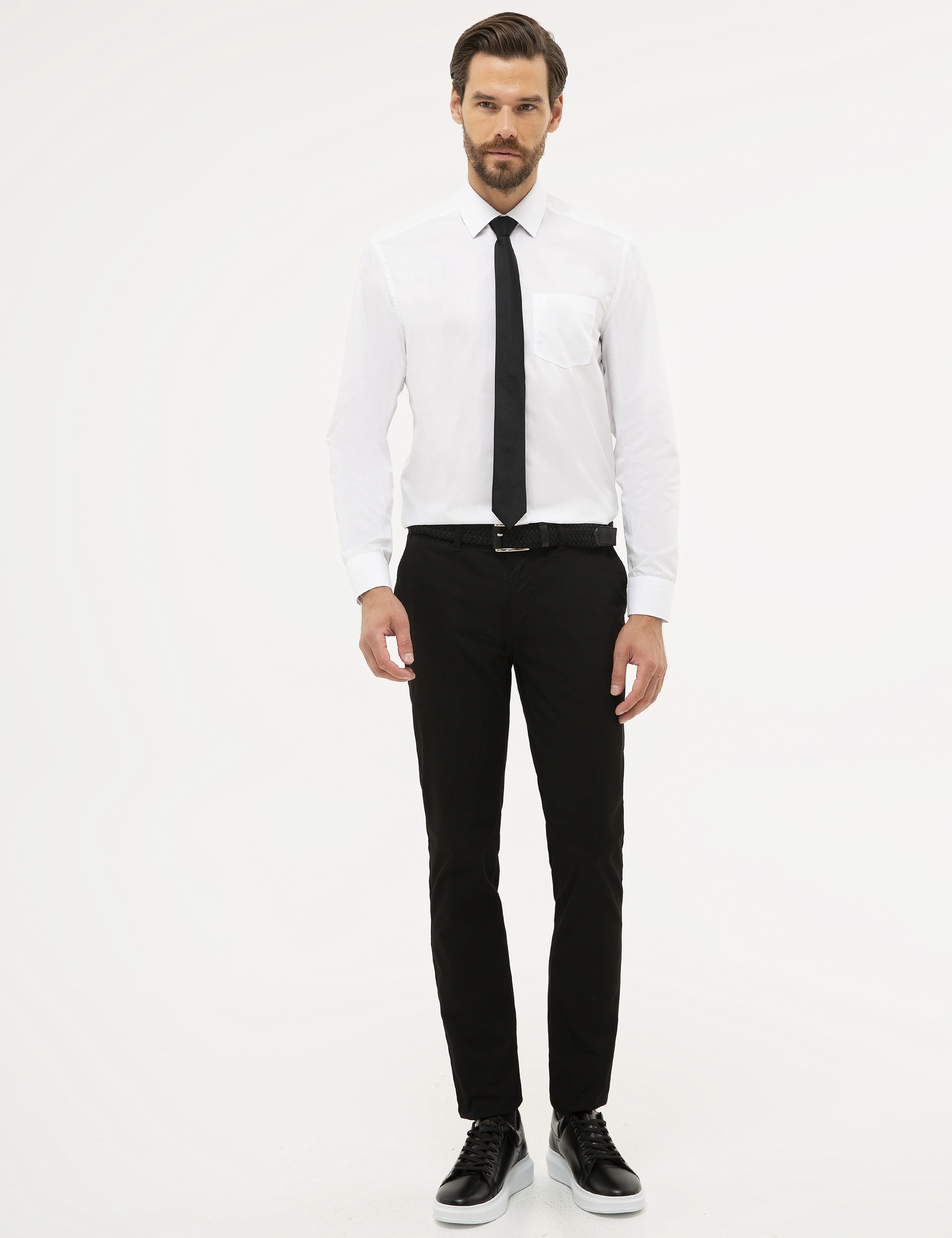 Beyaz Regular Fit Basic Gömlek