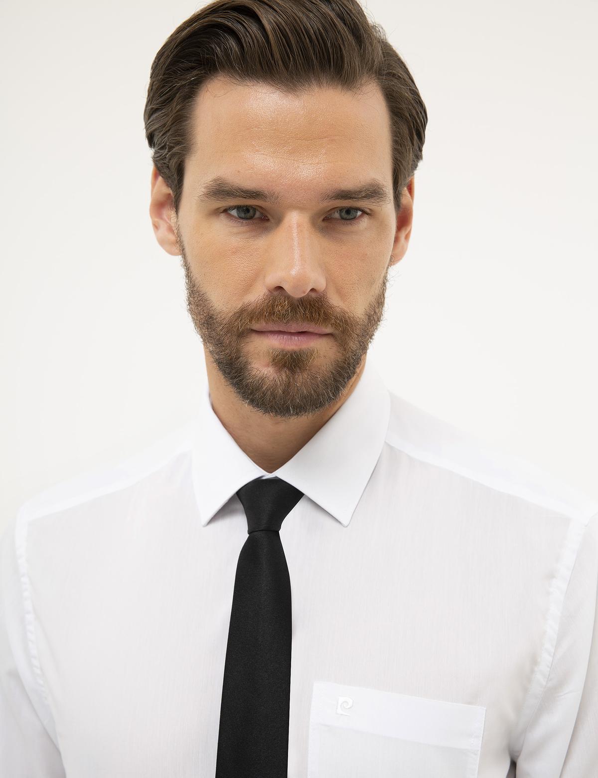 Beyaz Regular Fit Basic Gömlek - 50231291016