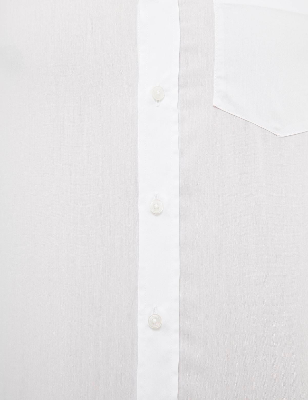 Beyaz Regular Fit Basic Gömlek - 50231291016