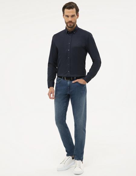 Lacivert Slim Fit Oxford Gömlek - 50231259015