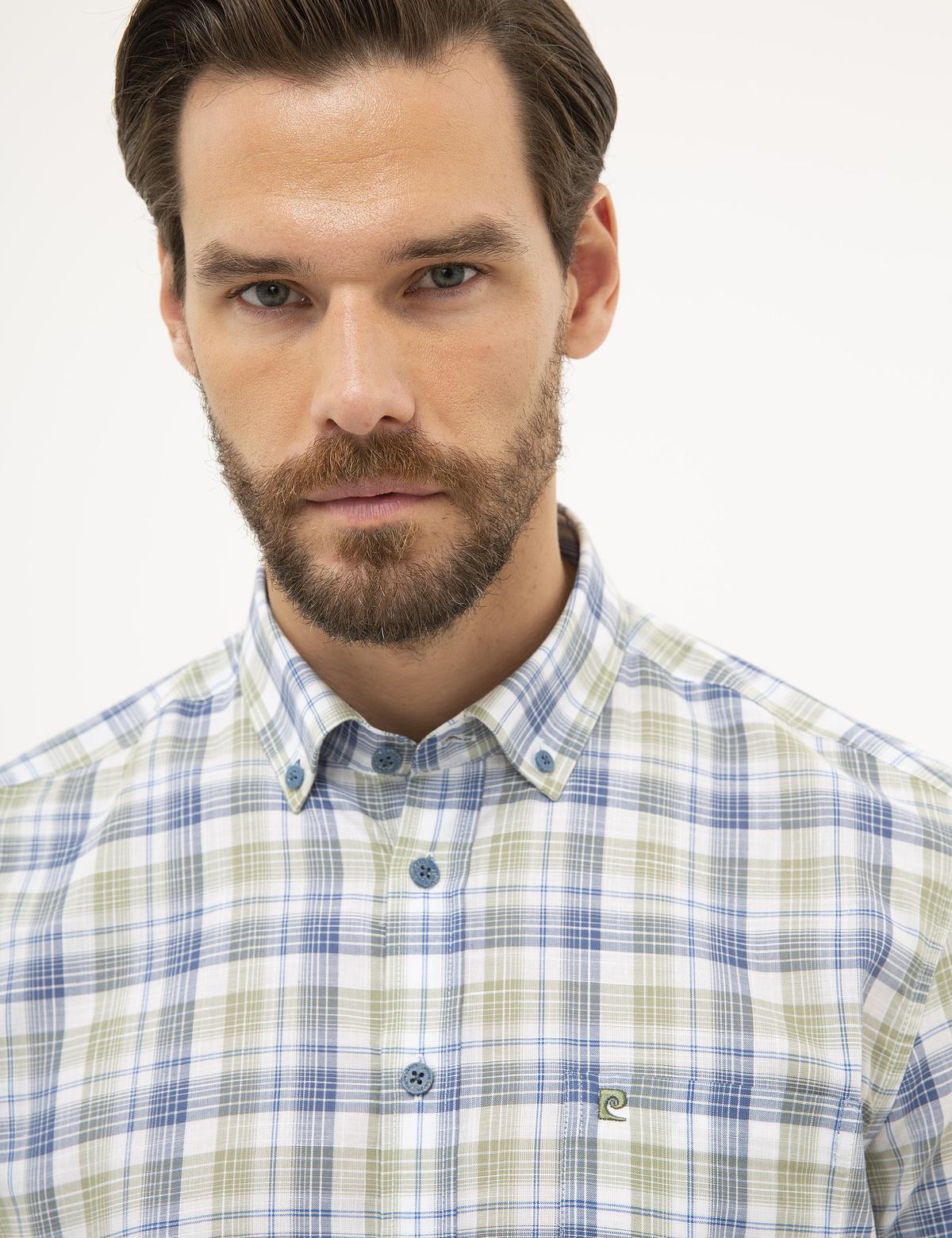 Yeşil Regular Fit Kısa Kollu Gömlek - 50227429010