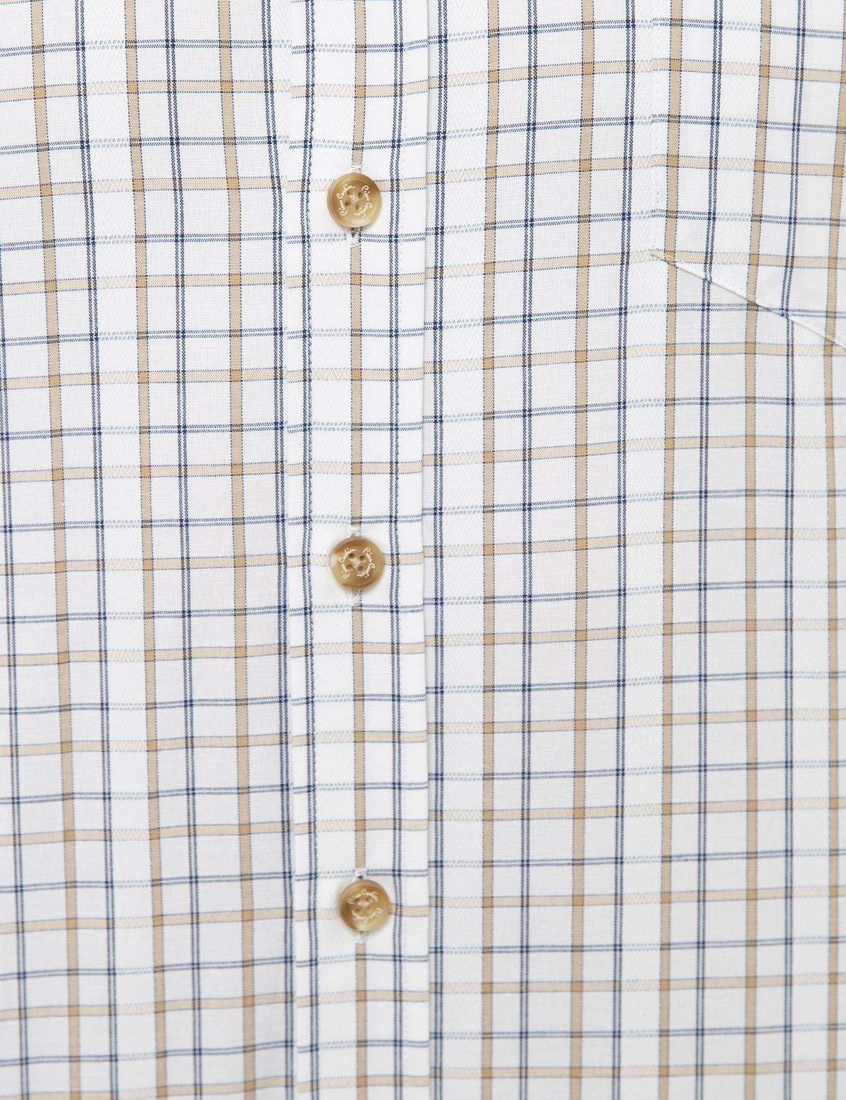 Beyaz Regular Fit Kısa Kollu Gömlek - 50227431010