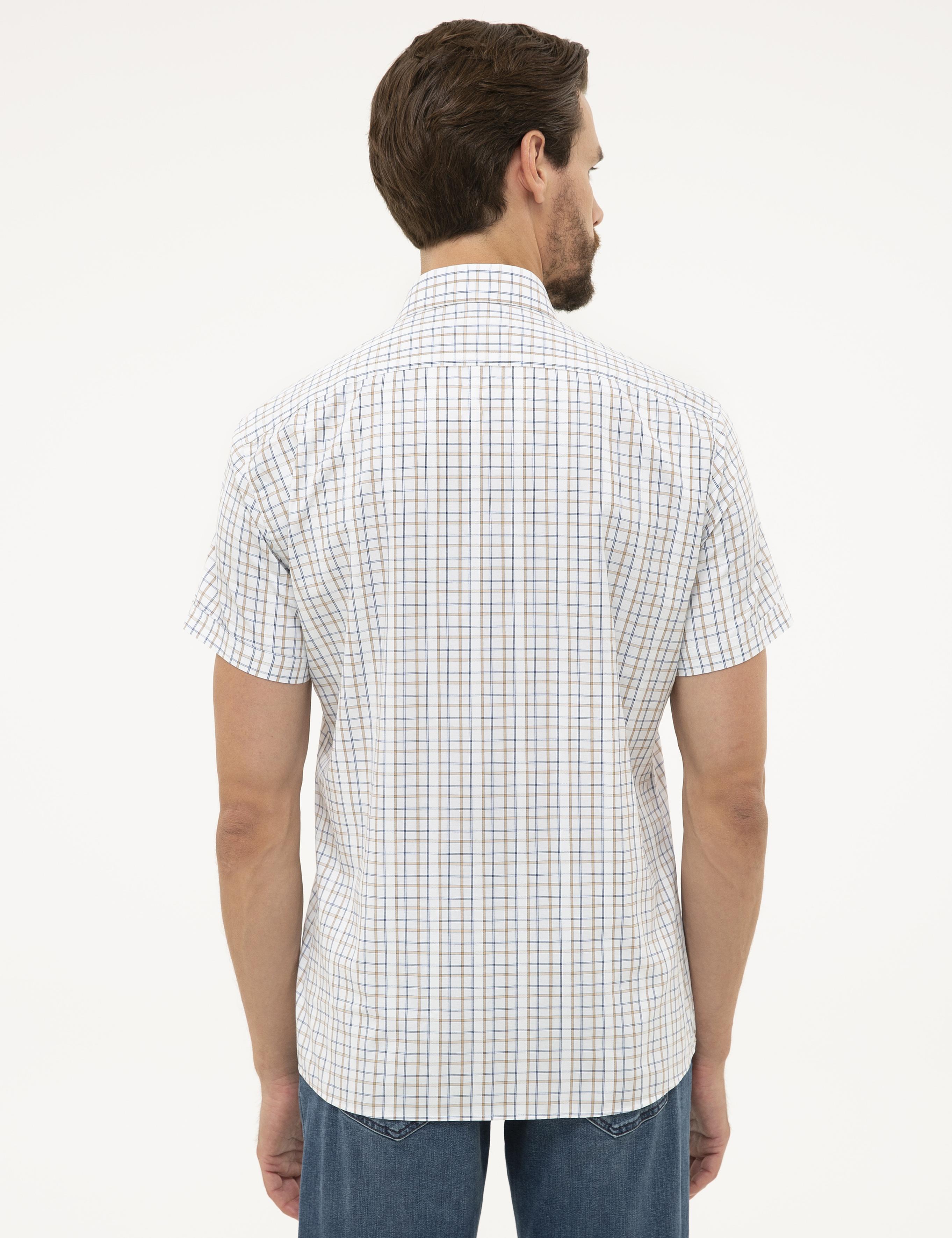 Beyaz Regular Fit Kısa Kollu Gömlek