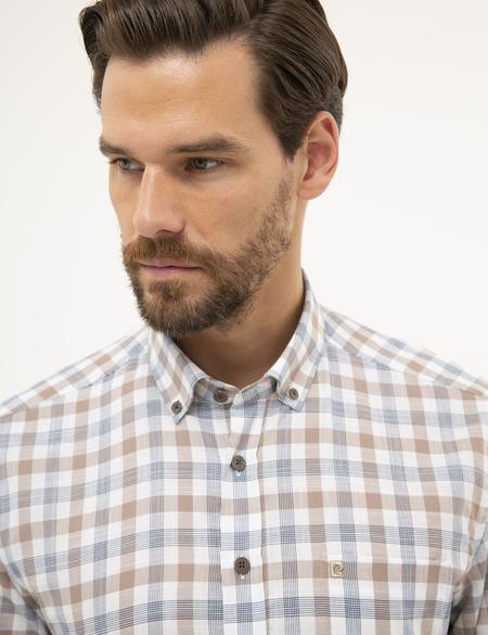 Kahverengi Regular Fit Uzun Kollu Gömlek - 50227236015