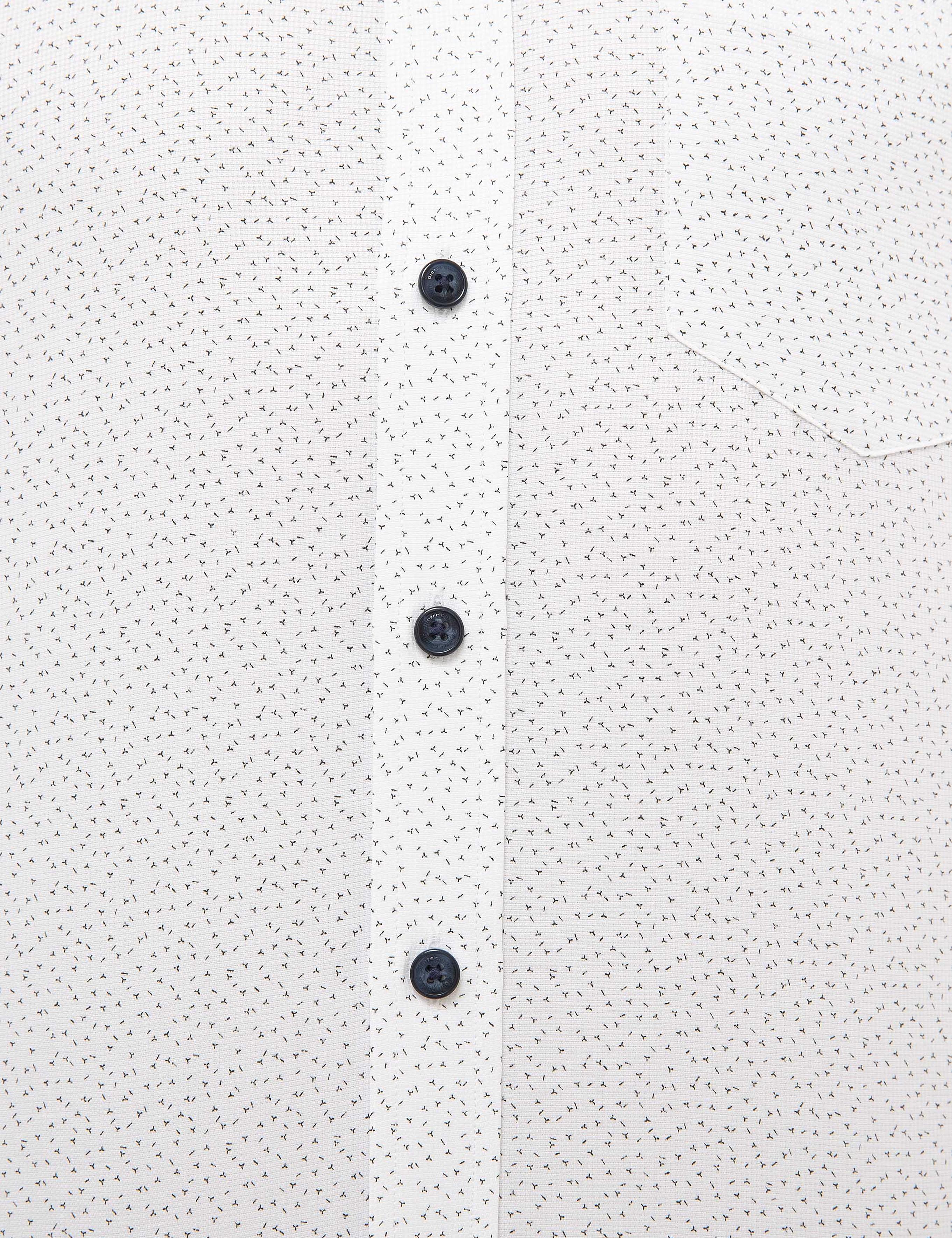 Beyaz Regular Fit Kısa Kollu Gömlek