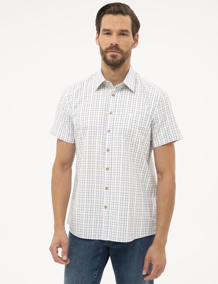 Beyaz Regular Fit Kısa Kollu Gömlek - 50227431010