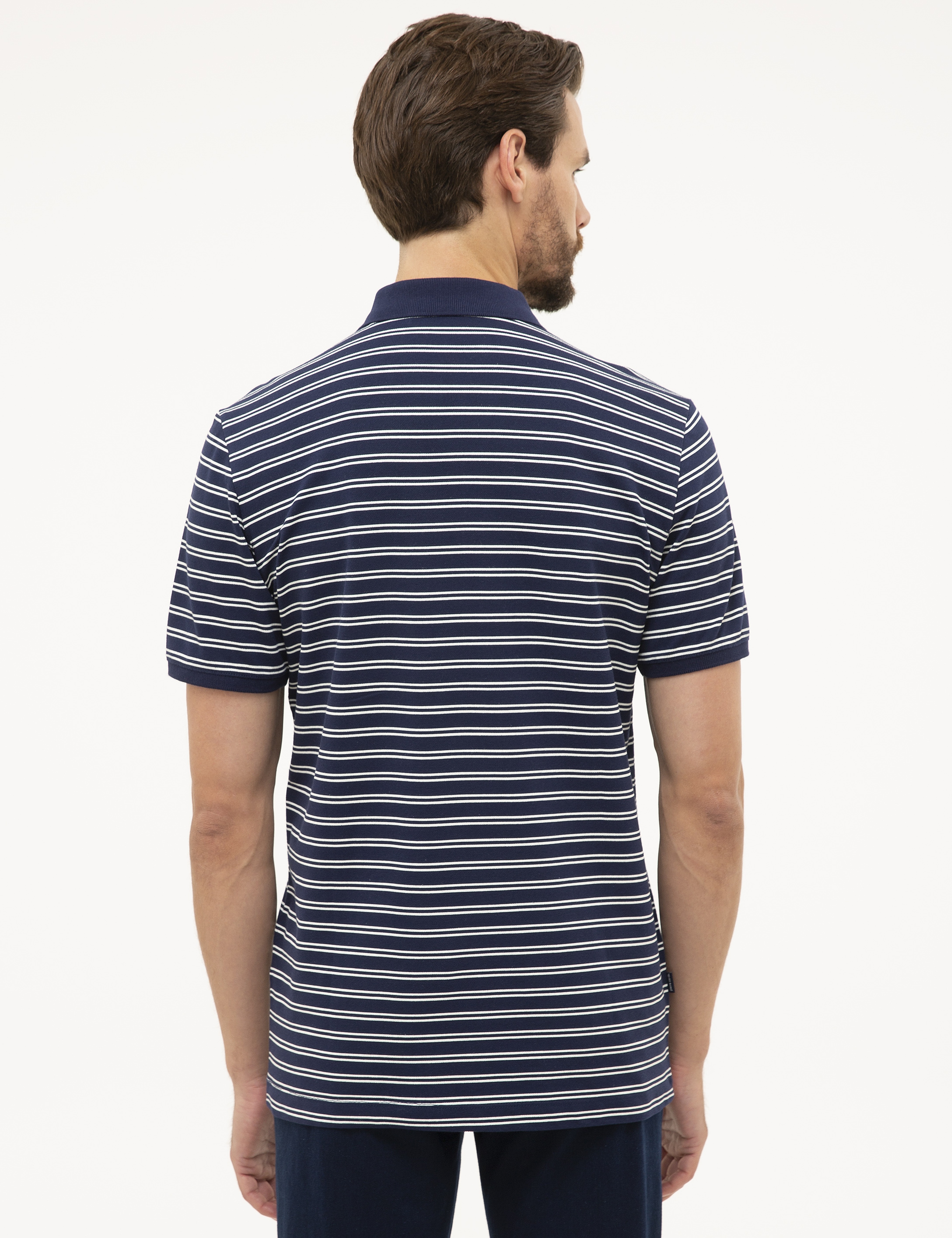 Lacivert Regular Fit Polo Yaka Tişört - Image 3