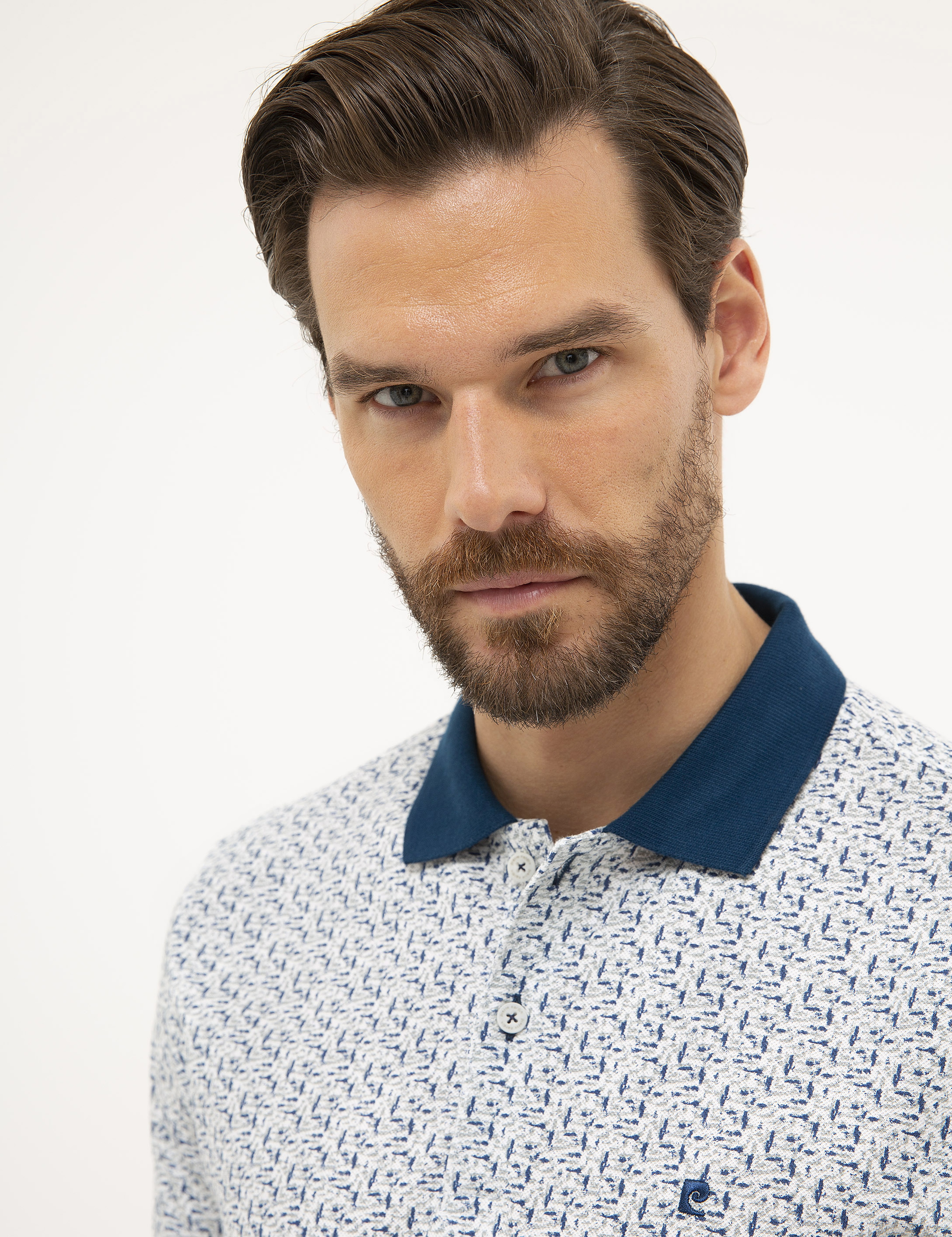 Beyaz Slim Fit Polo Yaka T-Shirt