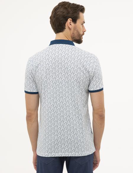 Beyaz Slim Fit Polo Yaka T-Shirt - 50226633008