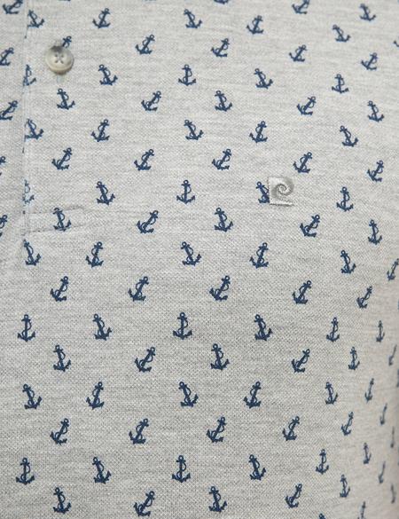 Gri Melanj Slim Fit Polo Yaka Tişört - 50226955025