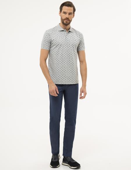 Gri Melanj Slim Fit Polo Yaka Tişört - 50226955025