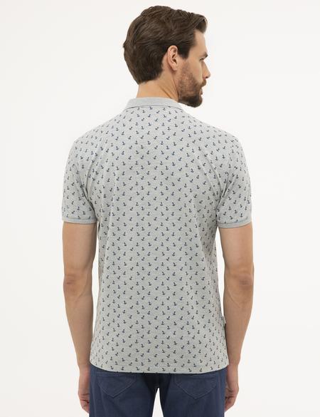 Gri Melanj Slim Fit Polo Yaka Tişört - 50226955025