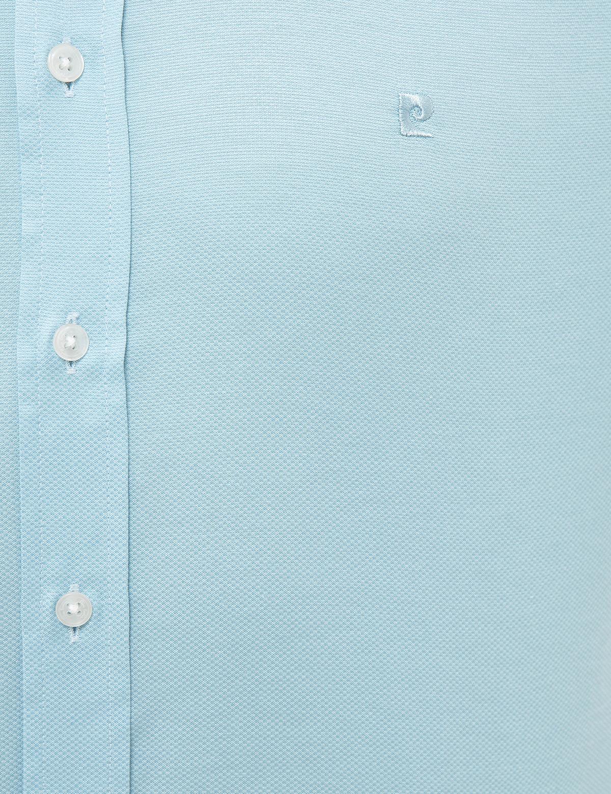 Petrol Mavi Slim Fit Oxford Gömlek - 50231259042