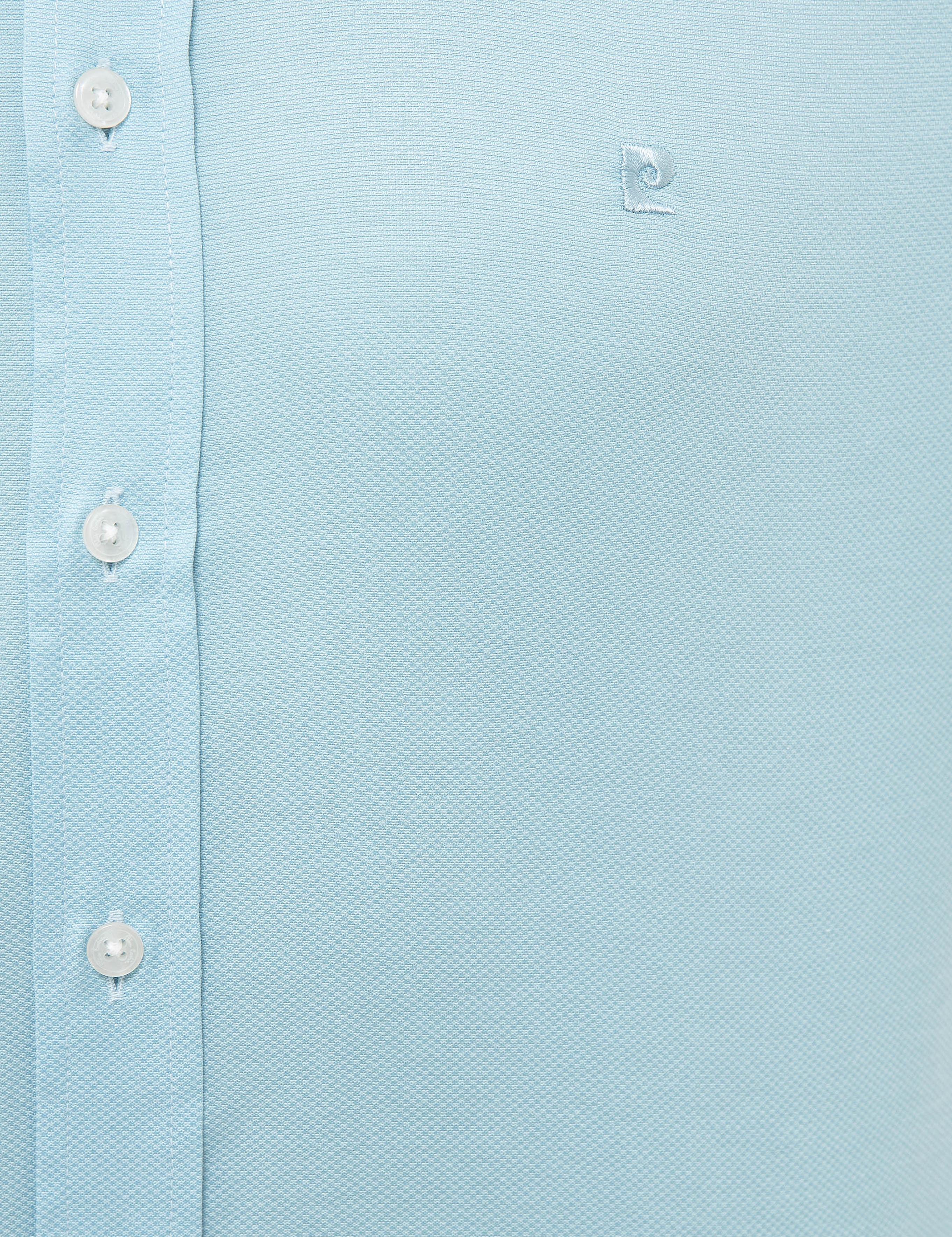 Petrol Mavi Slim Fit Oxford Gömlek