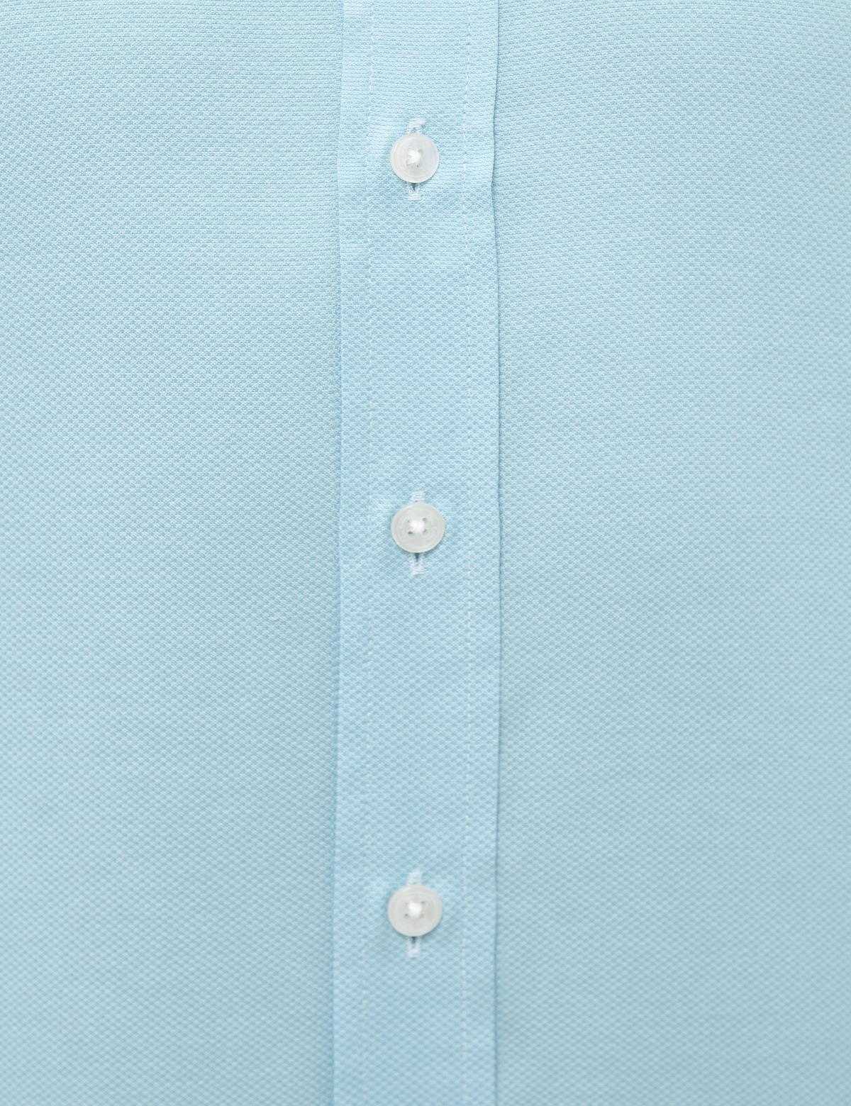 Petrol Mavi Slim Fit Oxford Gömlek - 50231259042