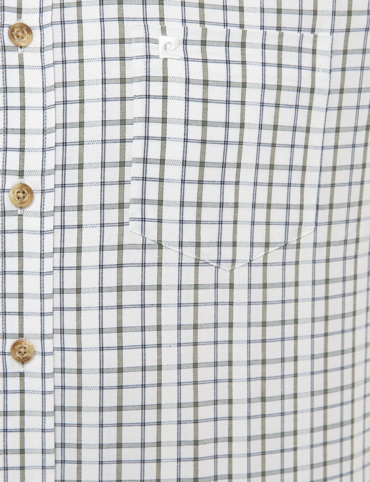 Yeşil Detaylı Regular Fit Kısa Kollu Gömlek - 50227431026