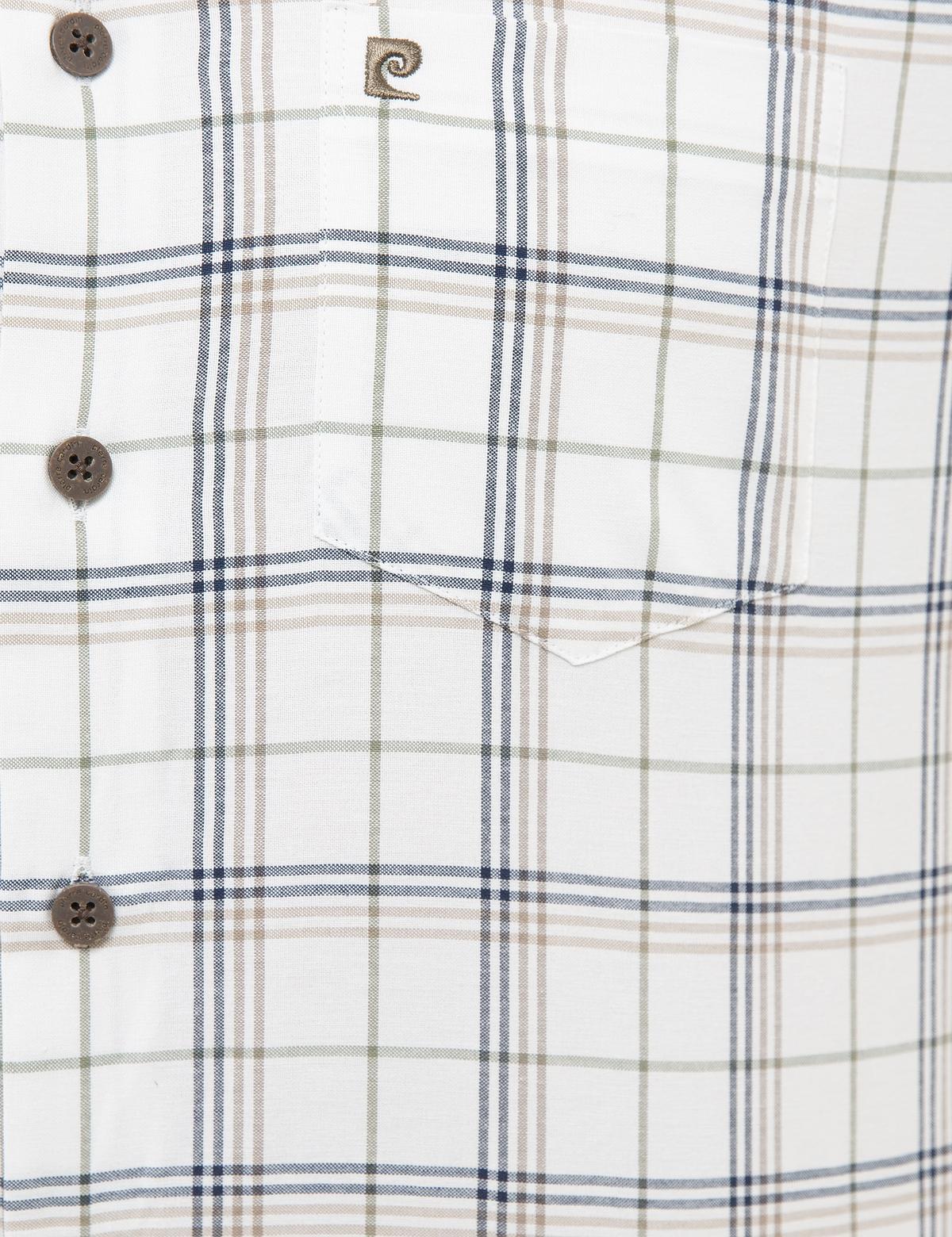 Kahverengi Detaylı Regular Fit Kısa Kollu Gömlek - 50227427010